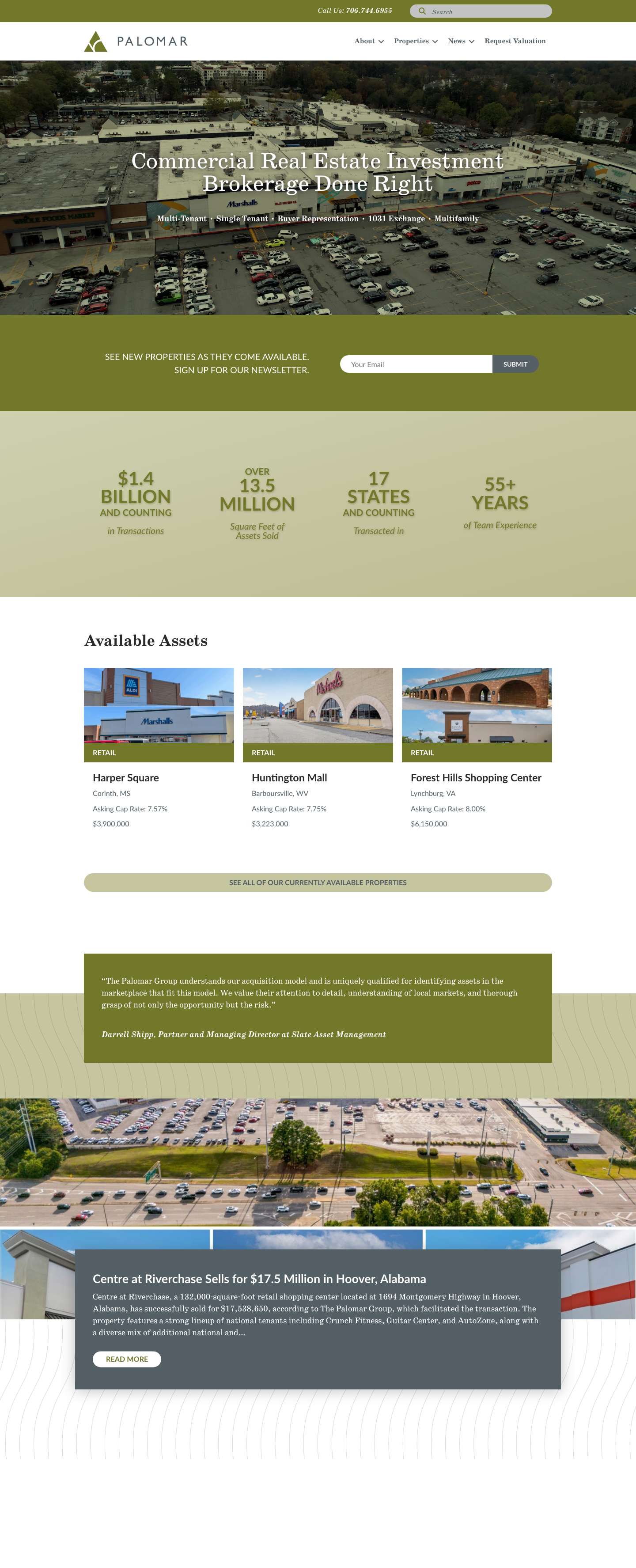 Palomar Real Estate Group - Full Screenshot