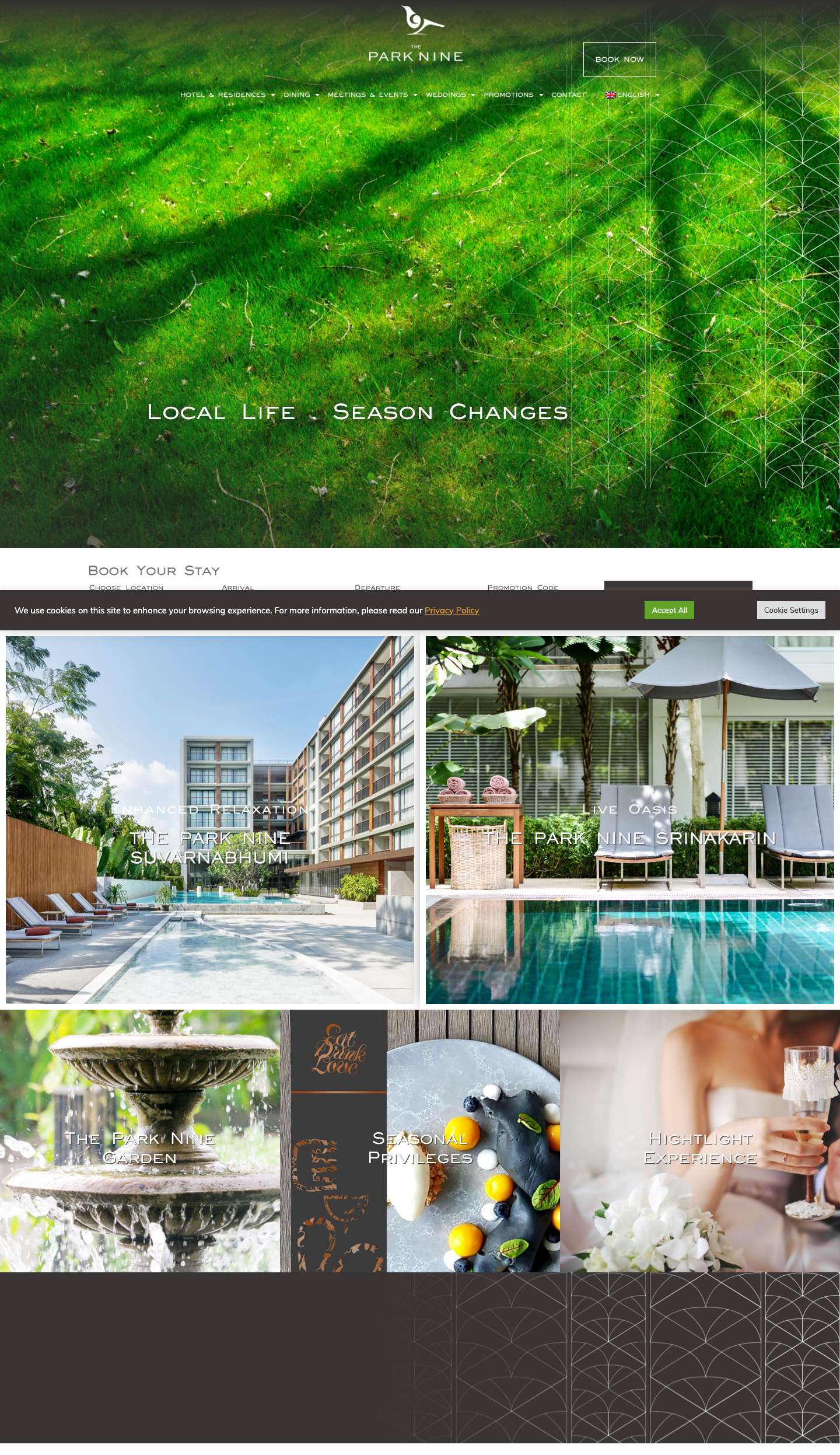 The Park Nine Hotel - Official website - Full Screenshot