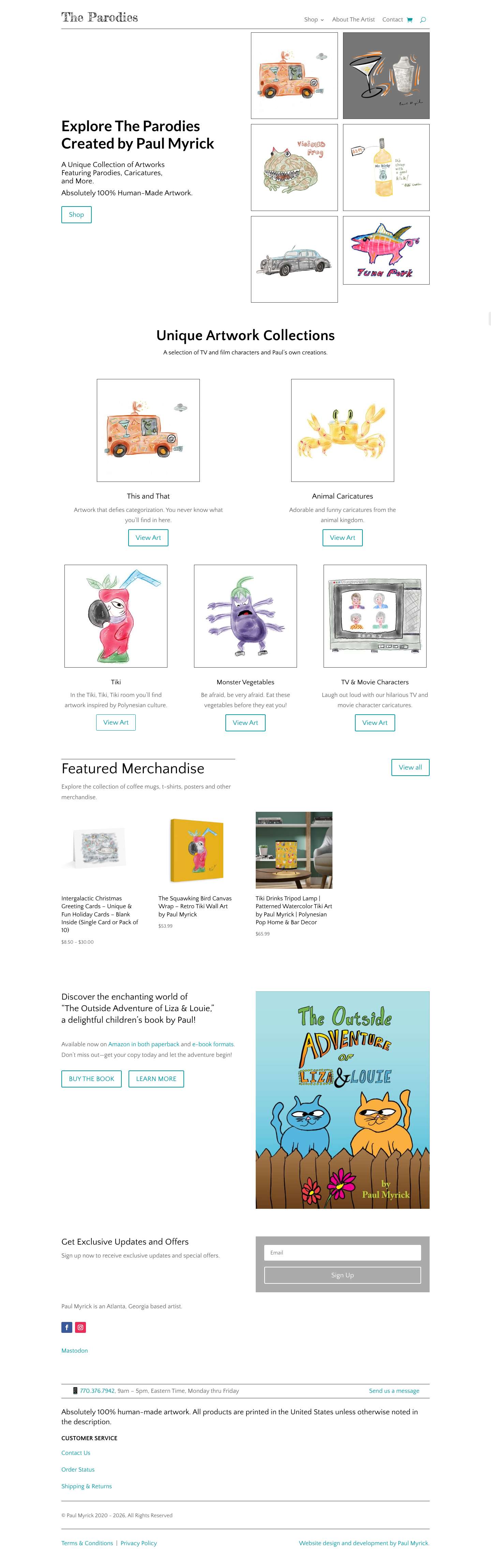 The Parodies Artwork by Paul Myrick - The Parodies - Full Screenshot