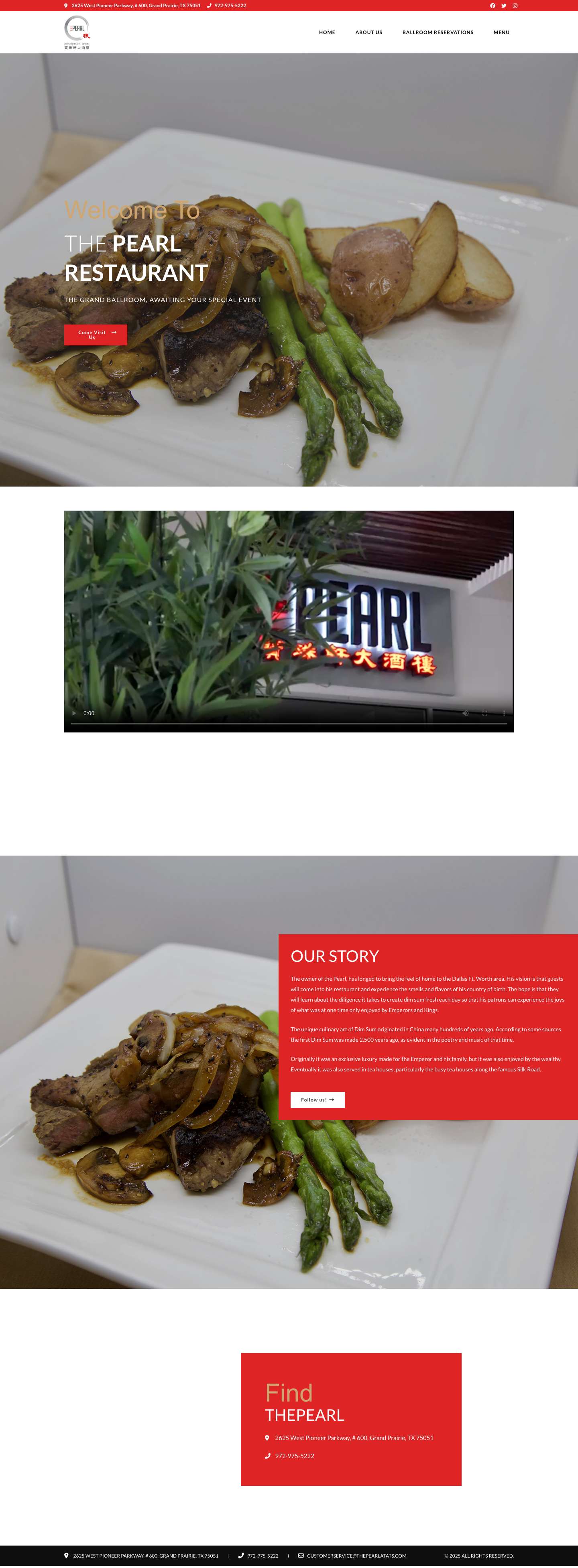 The Pearl Restaurant Lounge Arlington Texas | DIMSUM | Order Online - Full Screenshot