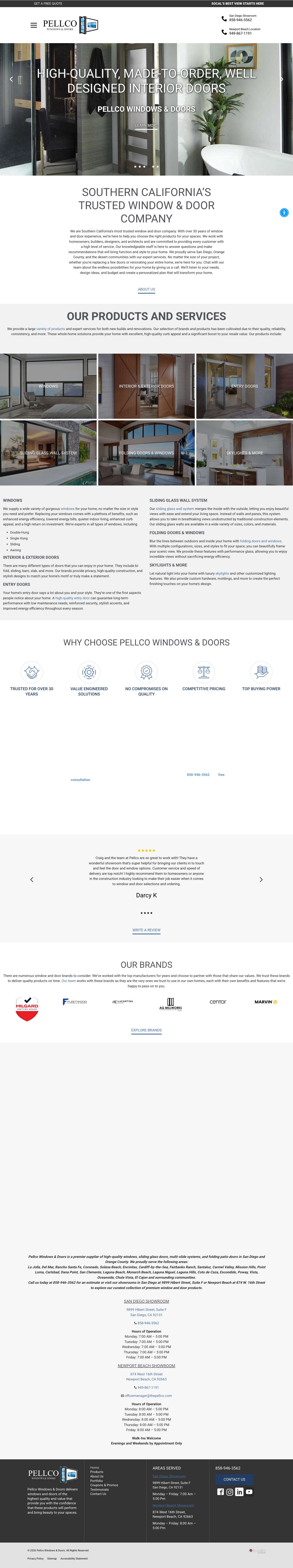 Premium Quality Windows & Doors in Southern Californiachevron-leftchevron-rightchevron-upchevron-rightchevron-leftarrow-backstarphonequotecheckbox-checkedsearchwrenchinfoshieldplayconnectionmobilecoin-dollarspoon-knifeticketpushpinlocationgiftfirefeedbubbleshomeheartcalendarprice-tagcredit-cardclockenvelopfacebookinstagramtwitteryoutubepinterestyelpgoogleredditlinkedinenvelopebbbpinteresthomeadvisorangies - Full Screenshot