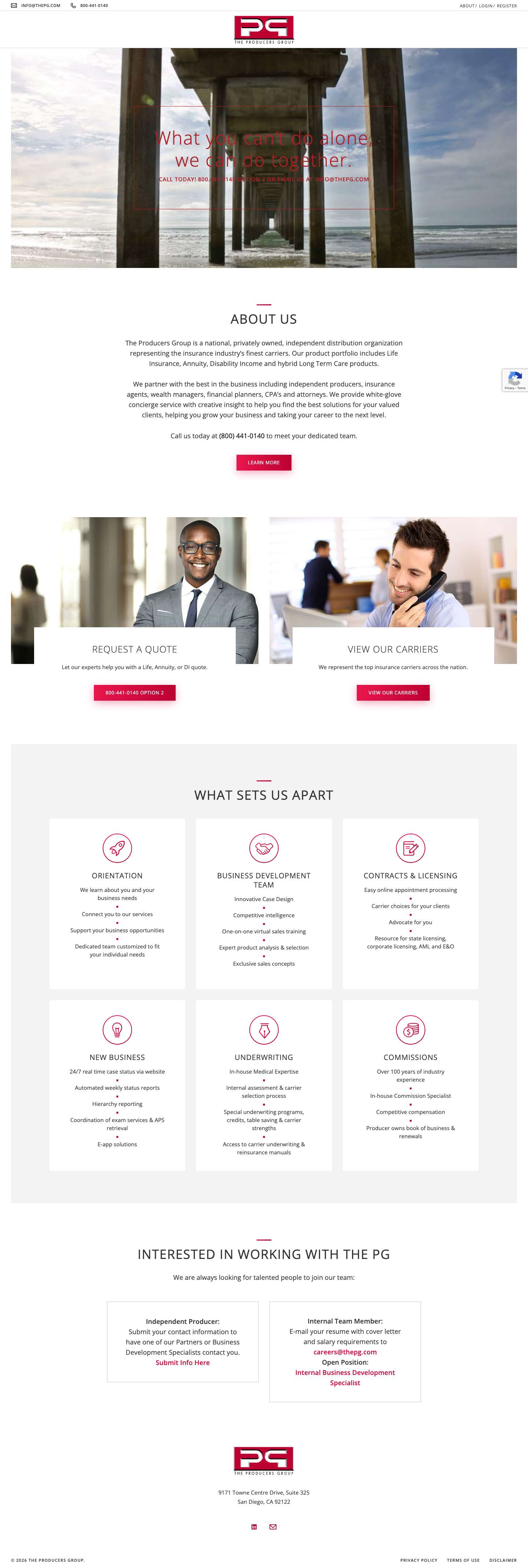 The Producers Group | What You Can't do Alone, We Can do Together. - Full Screenshot