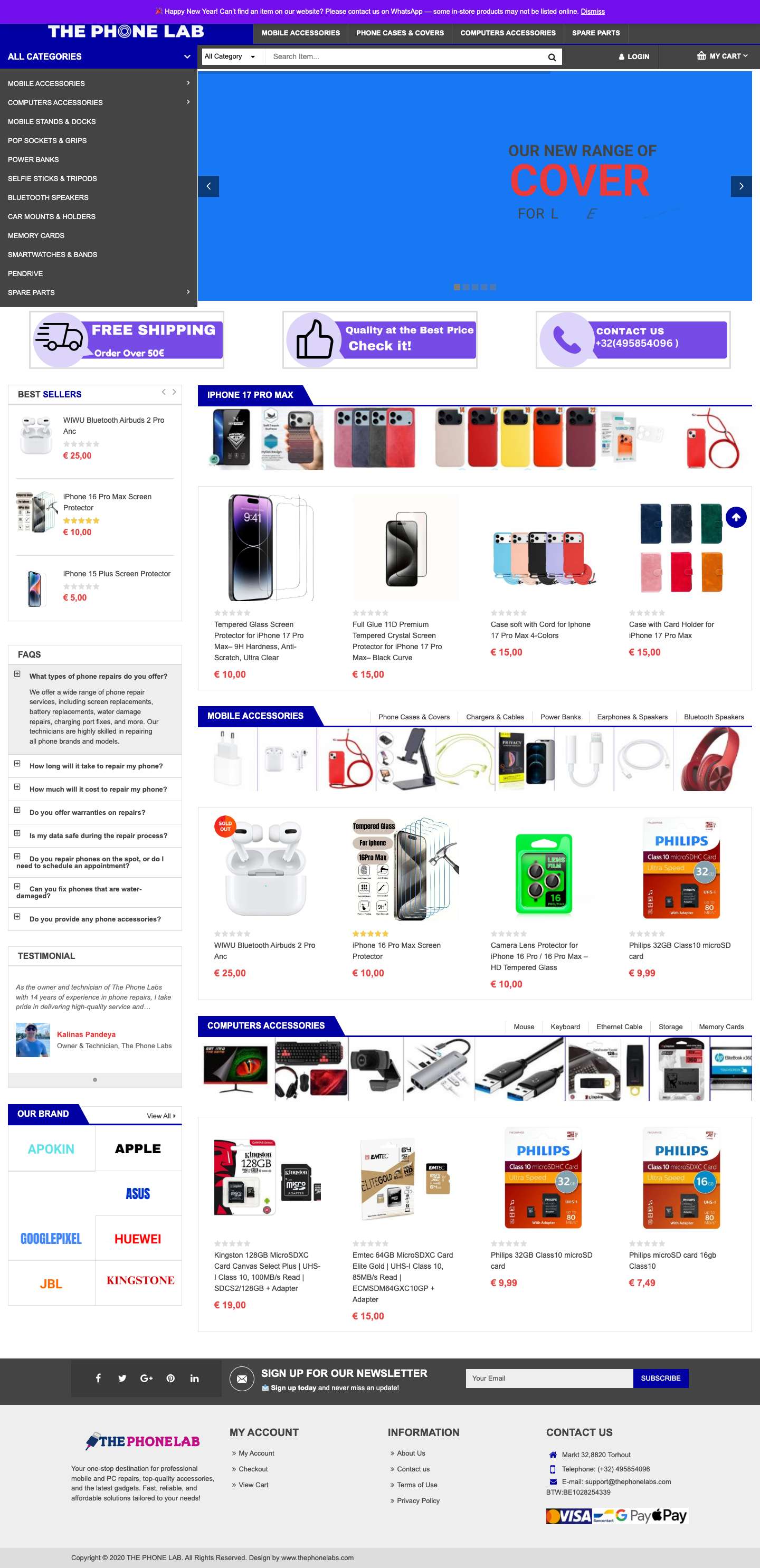 The Phone Lab | Expert Mobile Repair, Sales & Accessories - Full Screenshot
