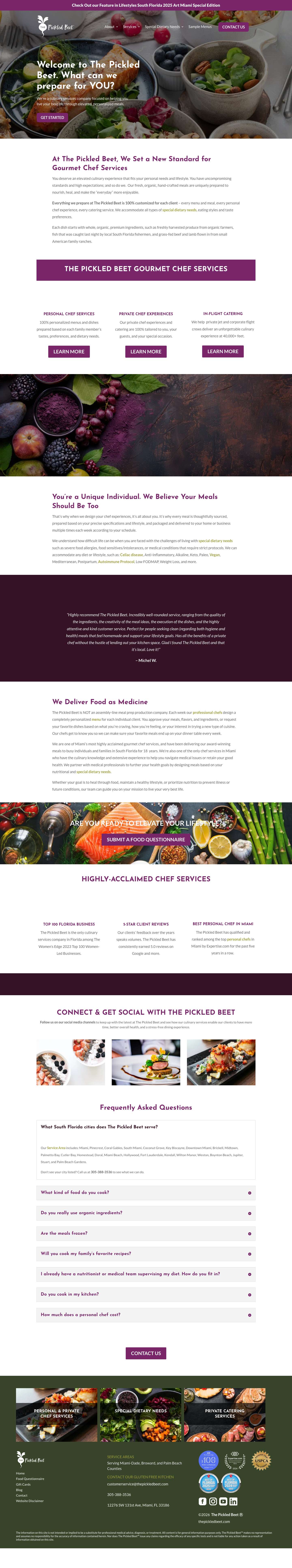 Experience Culinary Excellence with The Pickled Beet in Miami - Full Screenshot