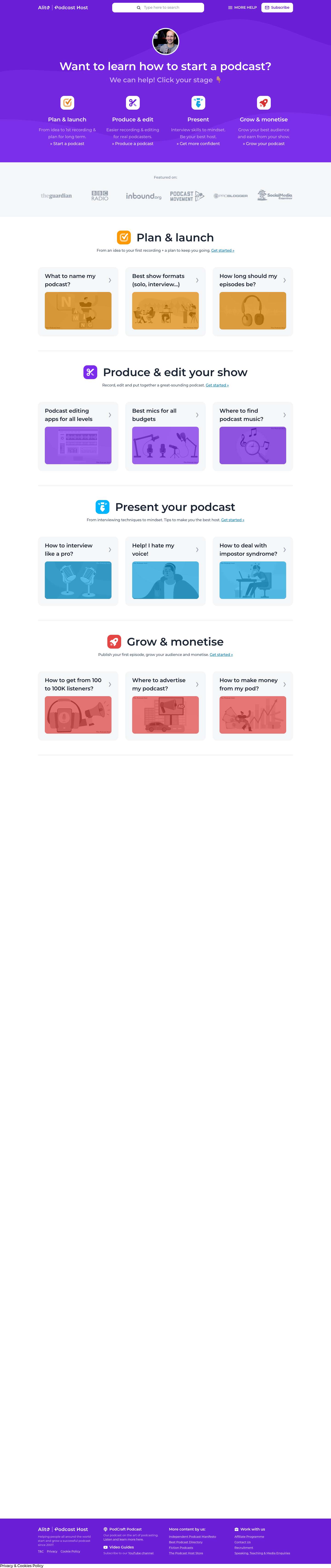 The Podcast Host - Helping you launch, grow & run your show - Full Screenshot