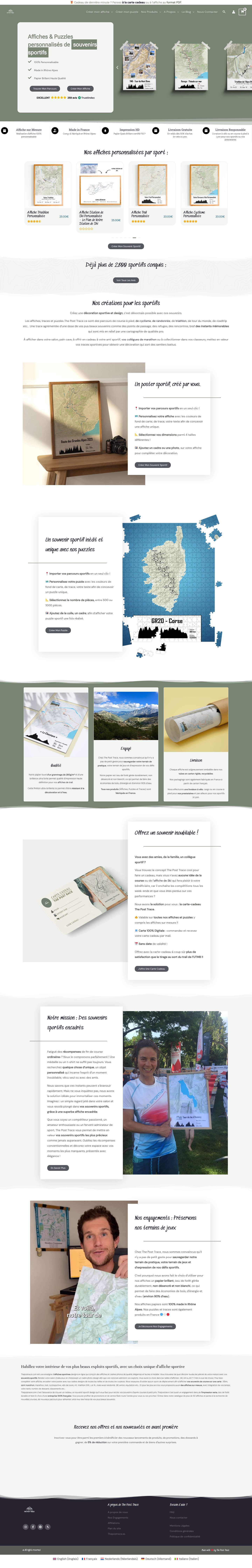 The Post Trace - Affiche Sportive Ultra Personnalisable - Full Screenshot