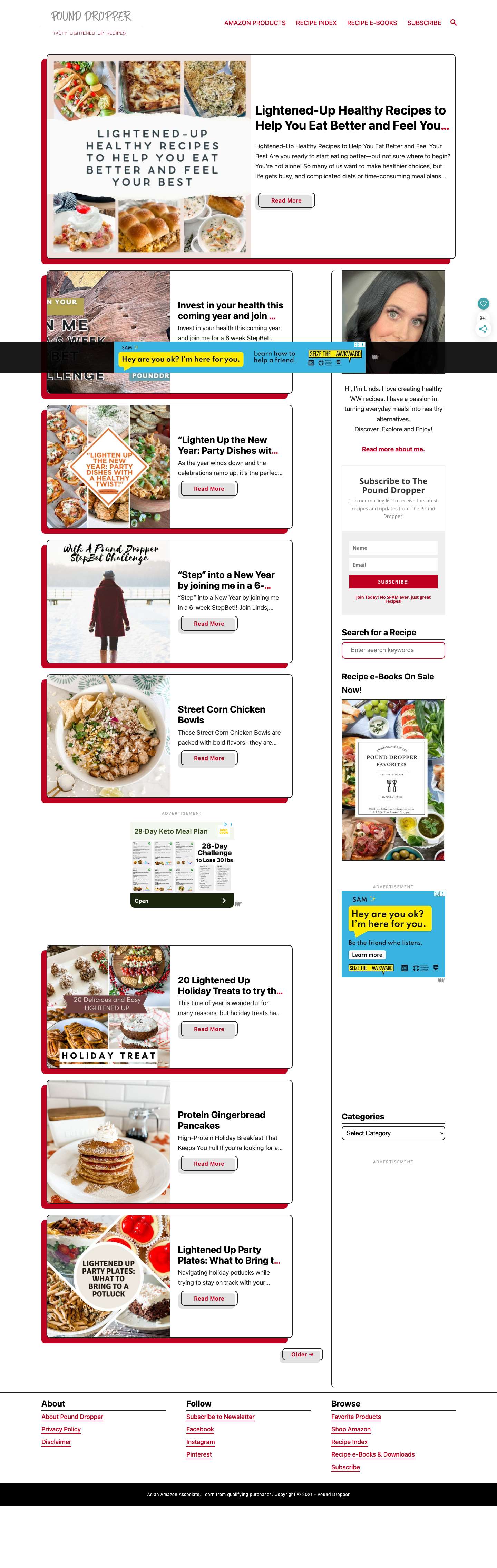 Pound Dropper - WW Recipes-turning everyday meals into healthy alternativesMagnifying Glass - Full Screenshot