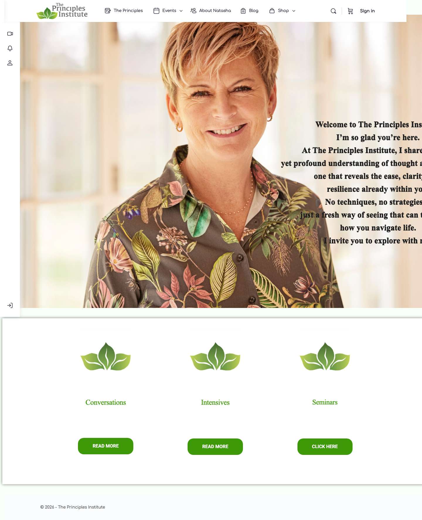 The Principles Institute - Full Screenshot