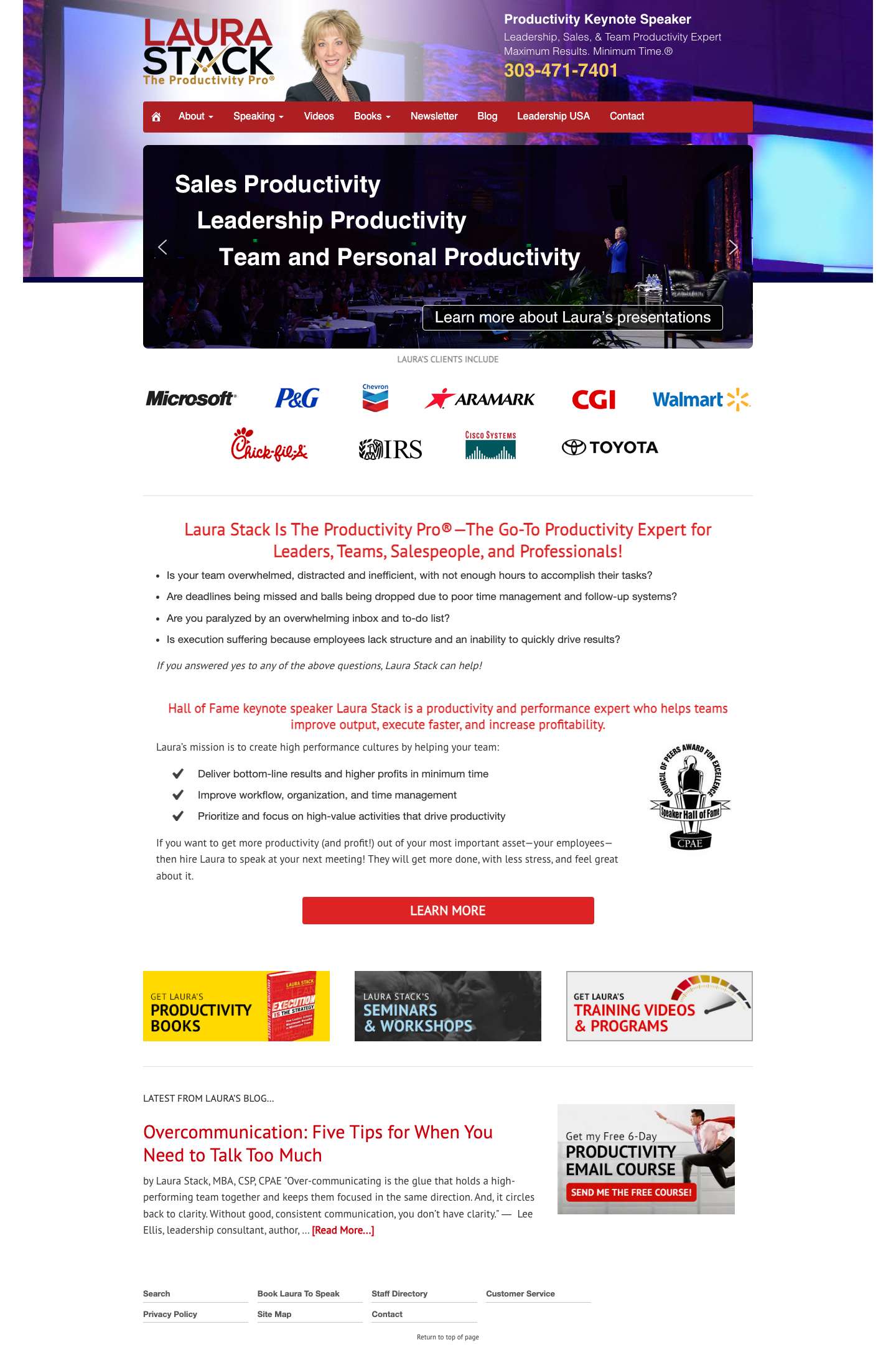 Laura Stack, The Productivity Pro®. Maximum Results in Minimum Time. — The Productivity Pro®. Maximum Results in Minimum Time. - Full Screenshot