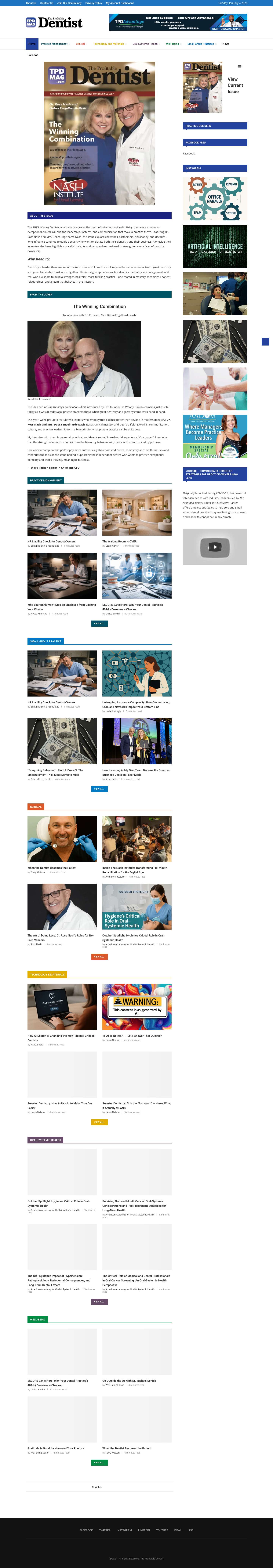 The Profitable Dentist – Dentistry's Leading Resource For Successful Dentist Owners - Full Screenshot