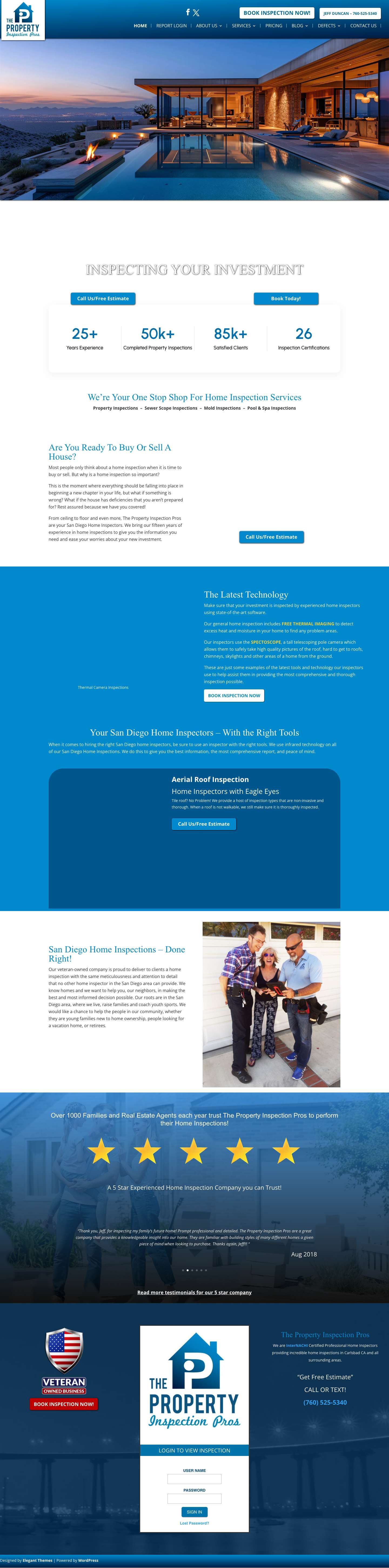 Home Inspections San Diego, Carlsbad - Property Inspection Pros - Full Screenshot