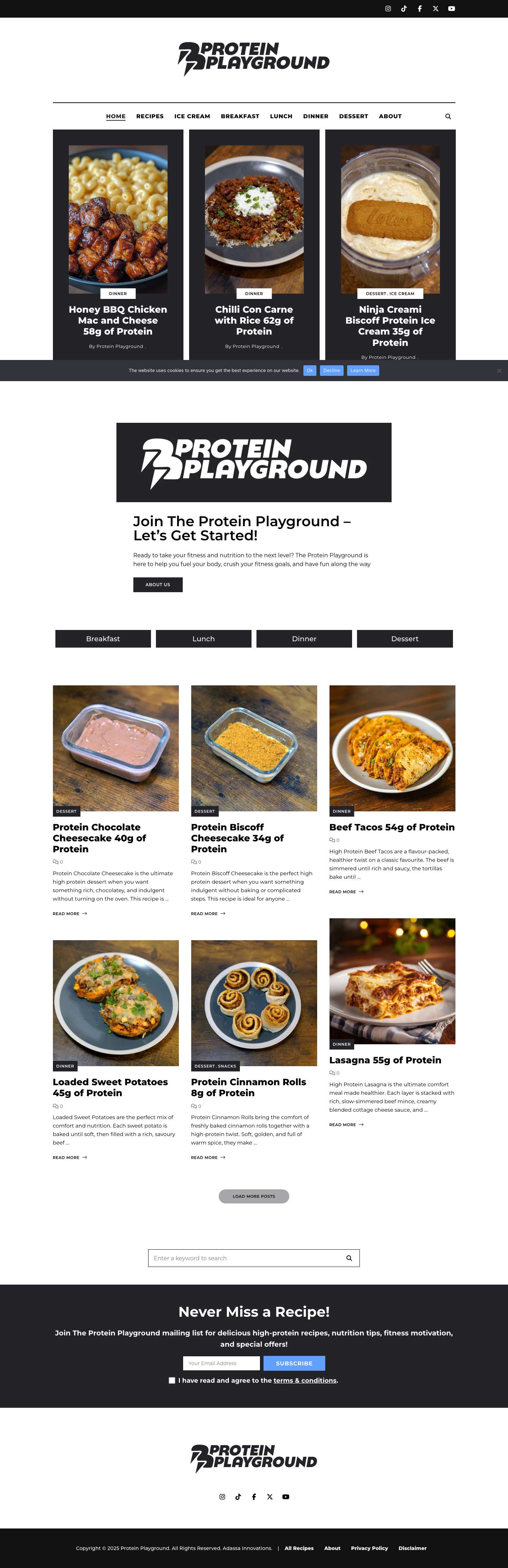 Protein Playground – High Protein Recipes for Every Meal - Full Screenshot