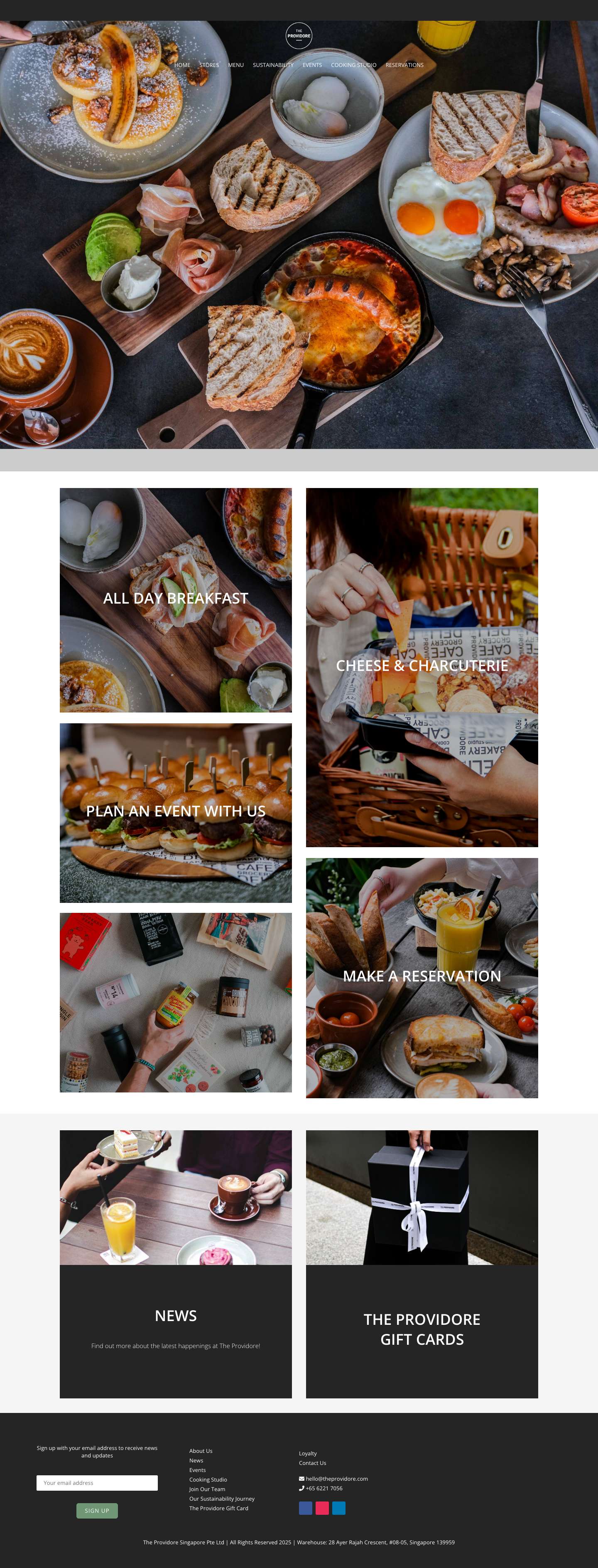 The Providore Singapore - Café, Deli and Groceries - Full Screenshot