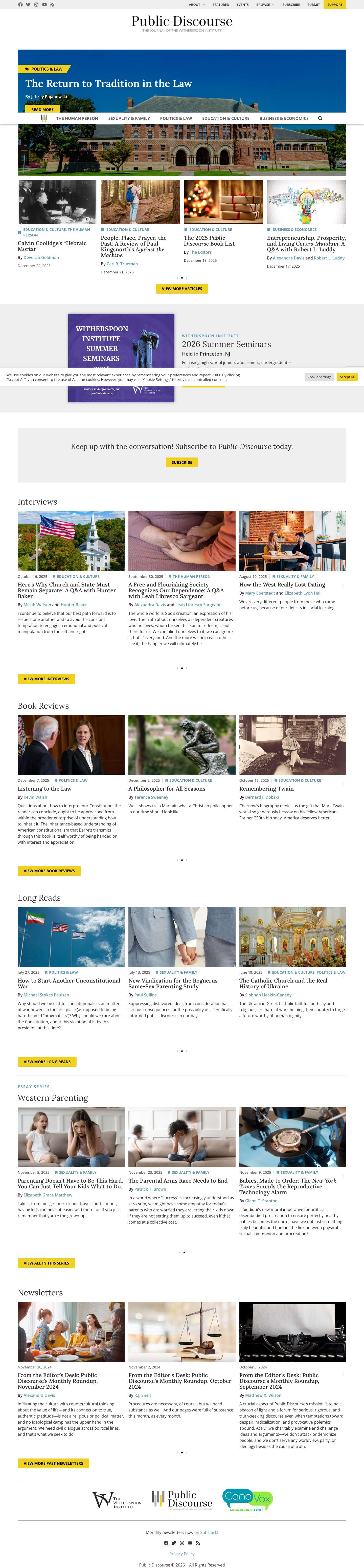 Home - Public Discourse - Full Screenshot