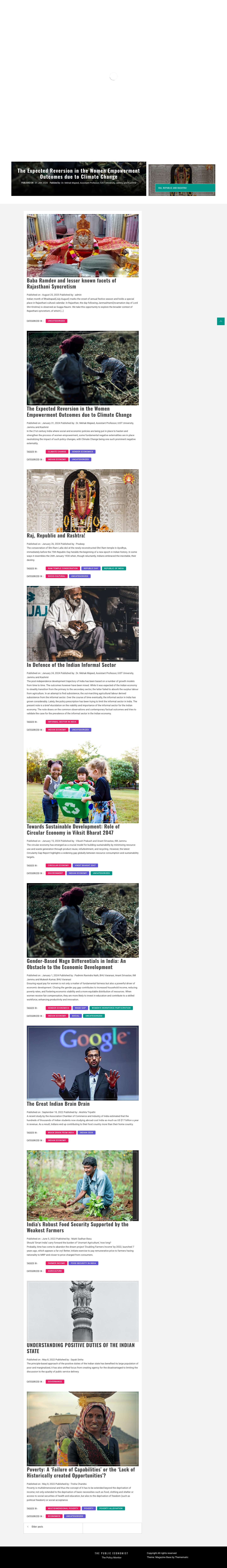 The Public Economist - The Policy Monitor - Full Screenshot