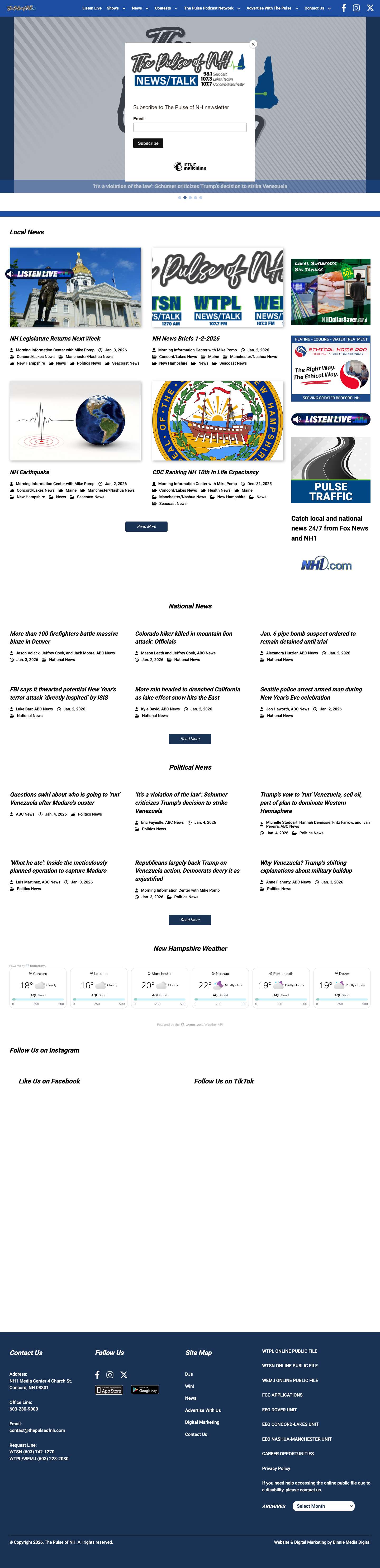 The Pulse of NH | News, Talk, Sports For New Hampshire - Full Screenshot