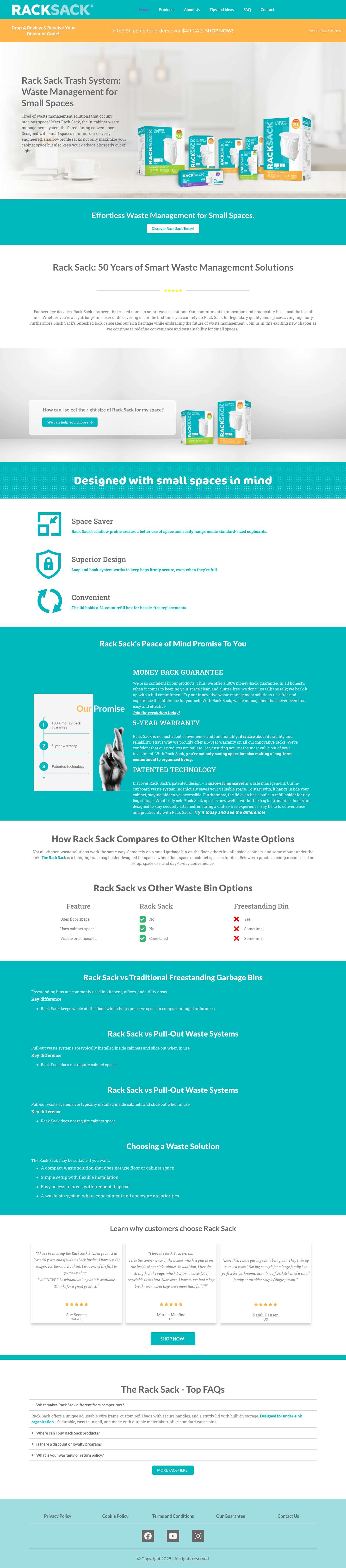 Rack Sack Trash Disposal System for Your Small Spaces - Full Screenshot