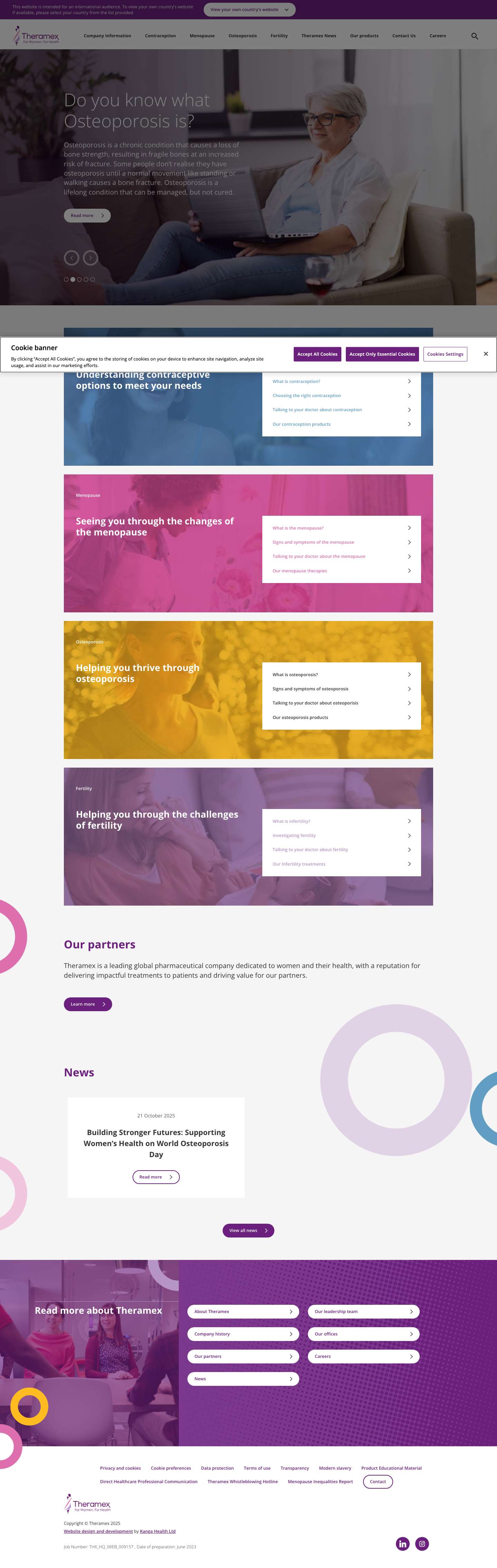 A dedicated women’s health company - Theramex - Full Screenshot