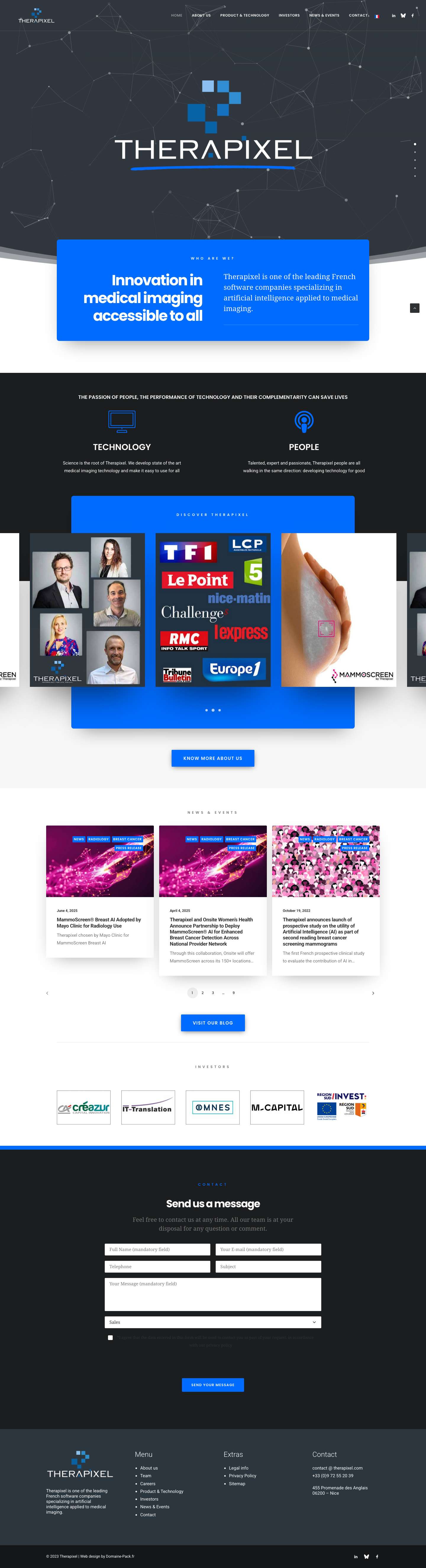 Artificial Intelligence for Medical Imaging - Therapixel - Full Screenshot