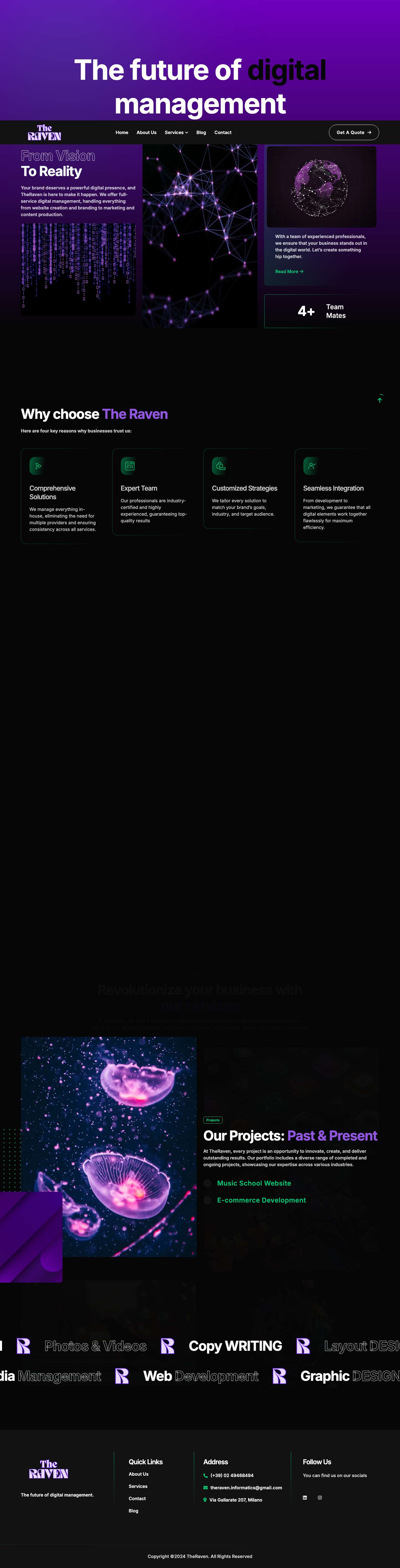 Home - TheRaven Digital Management - Full Screenshot