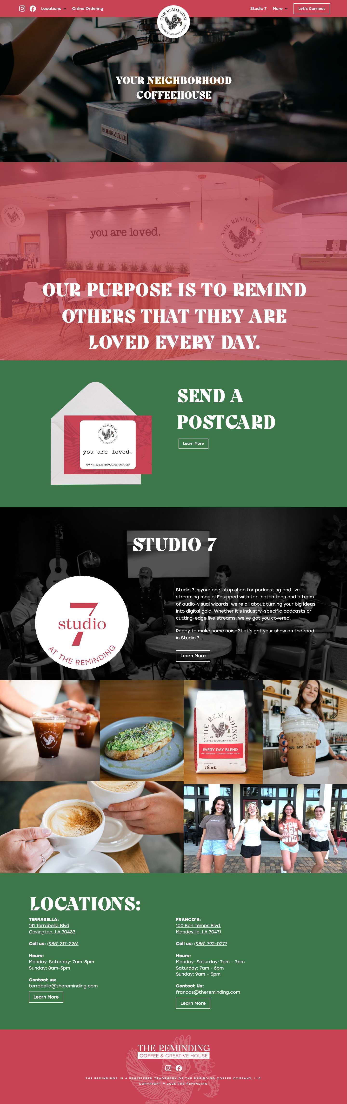 The Reminding | Coffee & Creative House - Full Screenshot