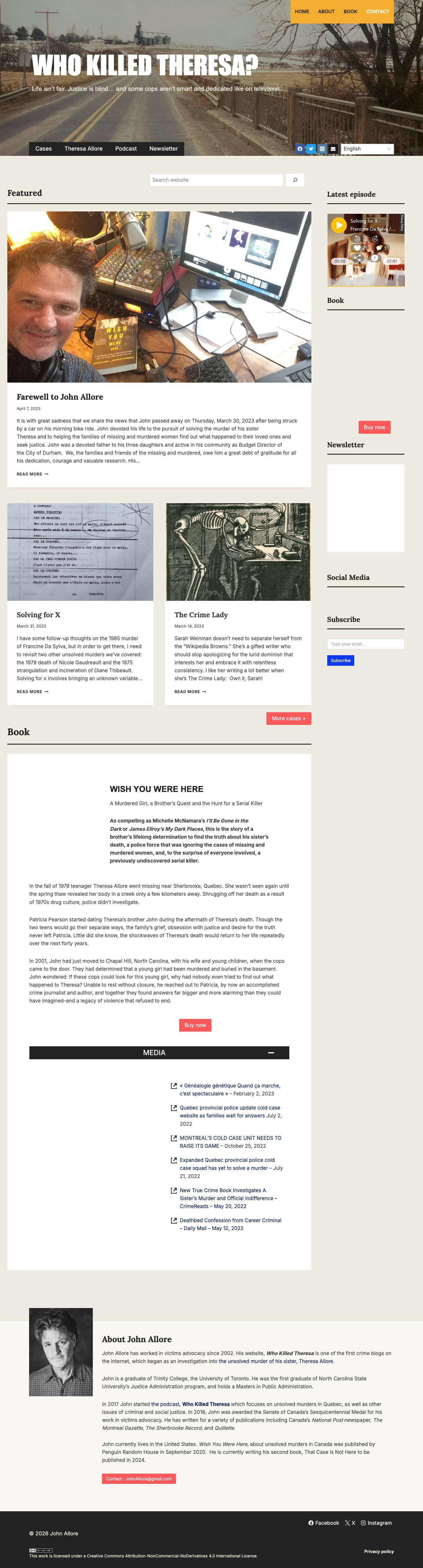 Who Killed Theresa? – Who Killed Theresa is a blog about murders and missing persons in Quebec, Canada.FacebookTwitterInstagramEmailToggle MenuContinueContinueContinueFacebookXInstagramScroll to topScroll to top - Full Screenshot