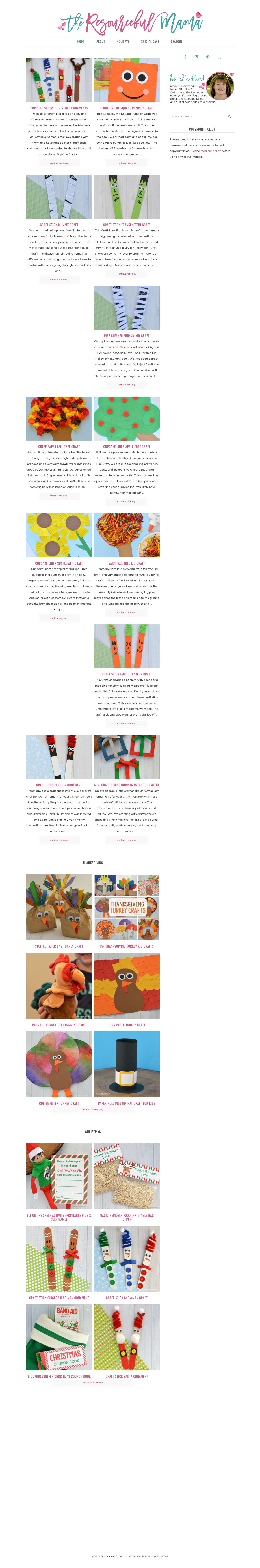 The Resourceful Mama -FacebookInstagramPinterestTwitter - Full Screenshot