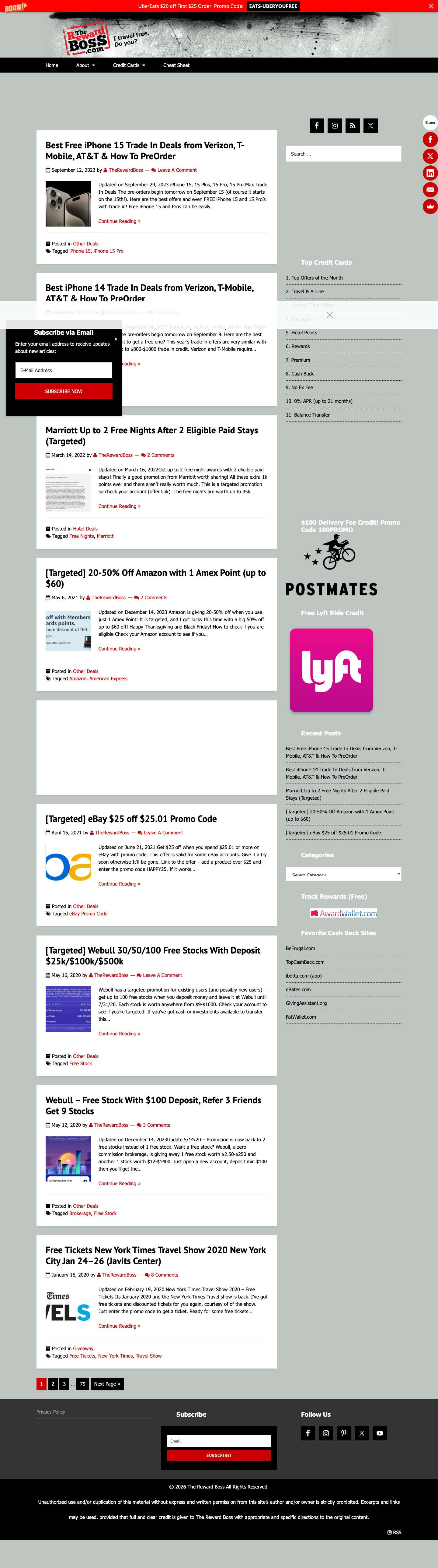 The Reward Boss - I travel free. Do you?FacebookInstagramRSSTwitterFacebookInstagramPinterestTwitterYouTube - Full Screenshot