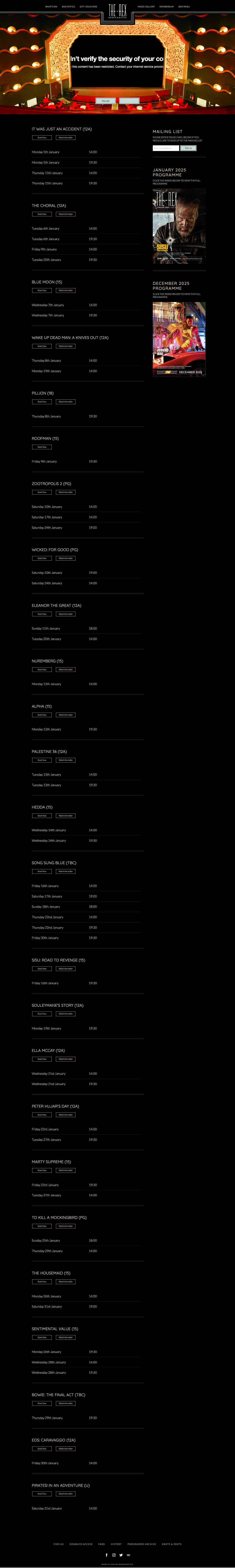 The Rex Berkhamsted: Home - Full Screenshot