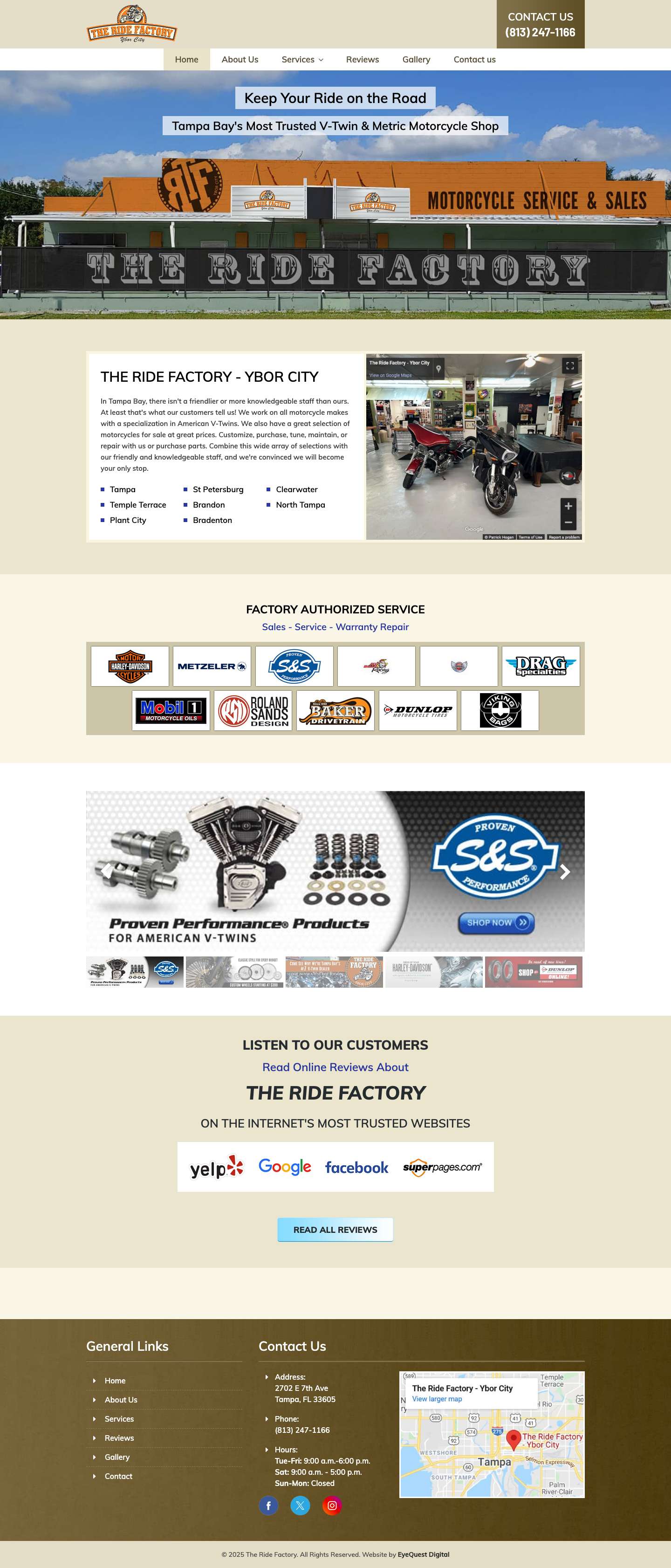 Tampa Motorcycle Shop Service & Repair, Harley-Davidson - Full Screenshot