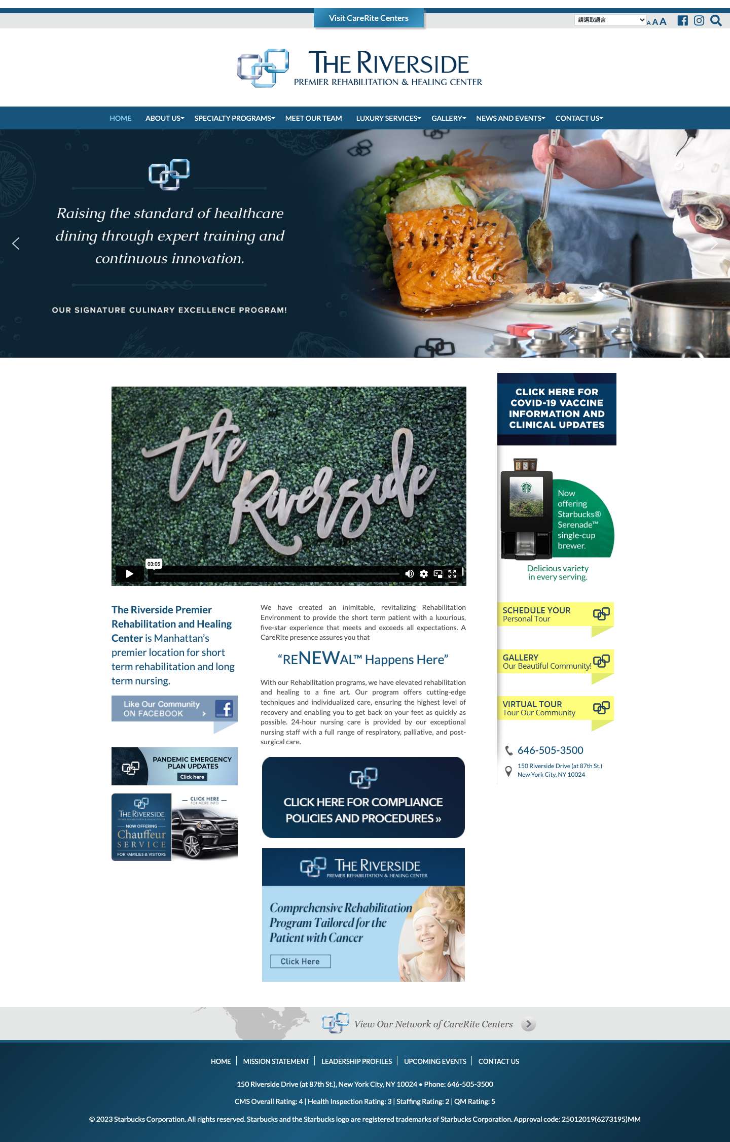 Home - The Riverside Premier Rehabilitation & Healing Center - Full Screenshot