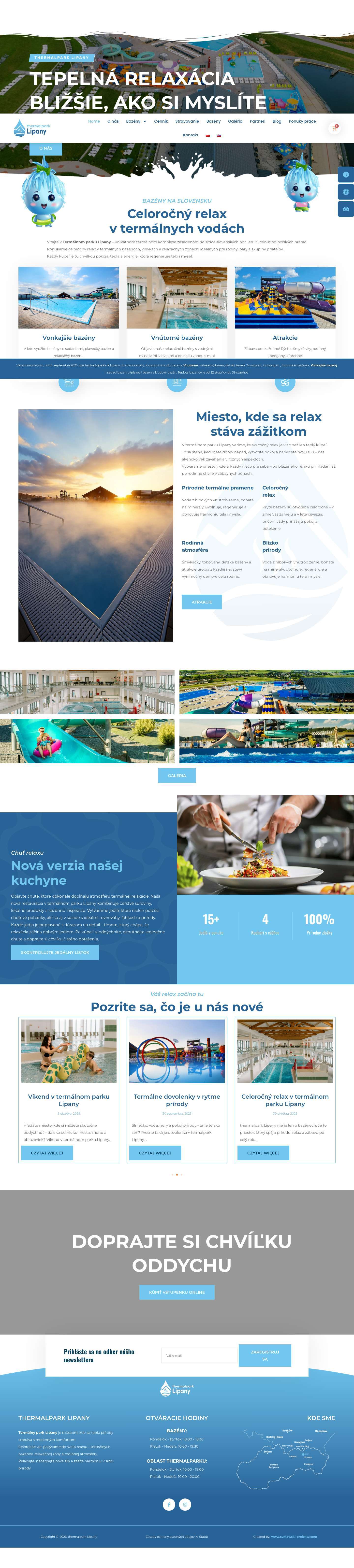 thermalparklipany.com - Full Screenshot