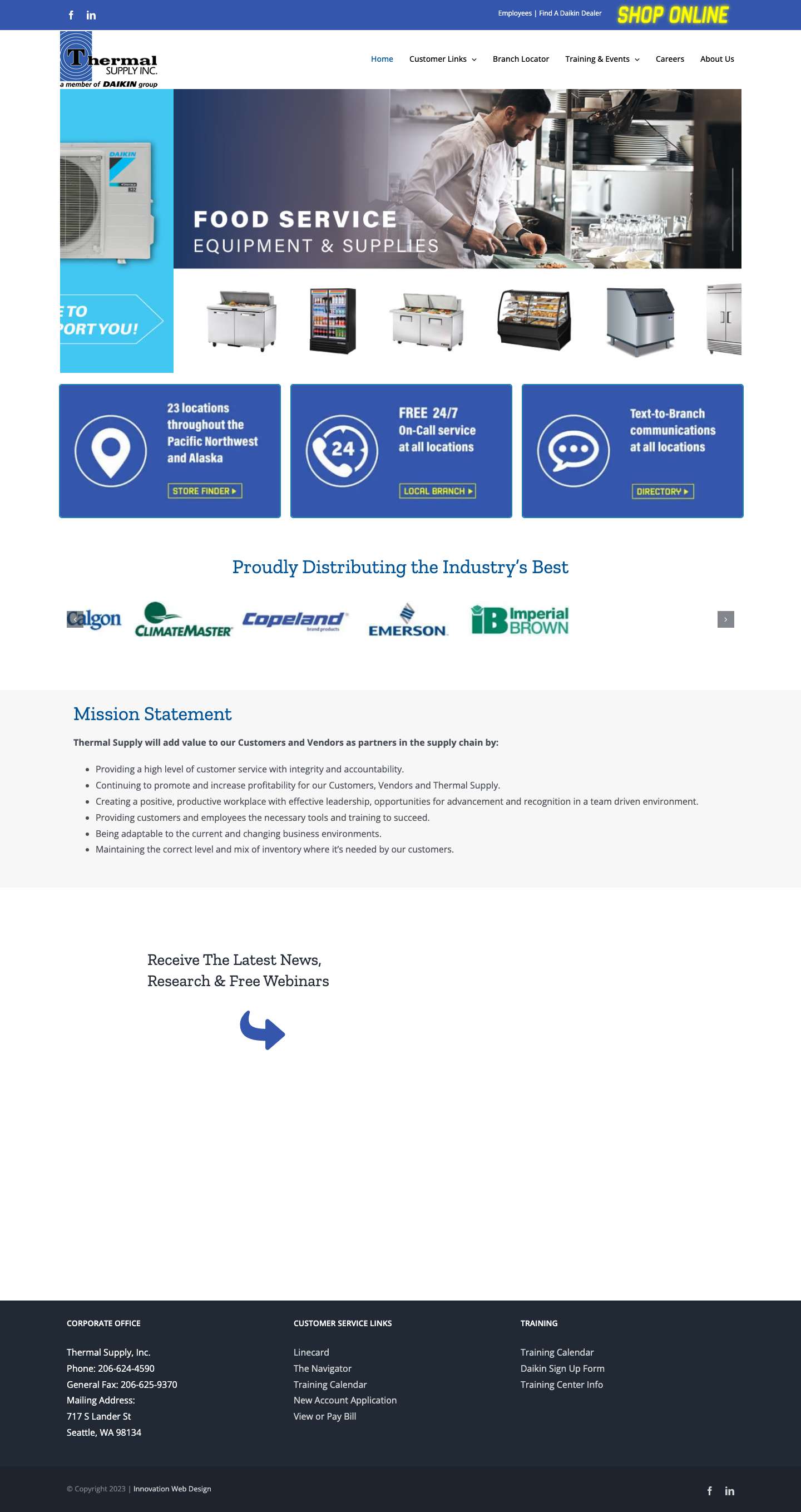 Thermal Supply Inc - HVAC & HVACR Wholesaler - Full Screenshot