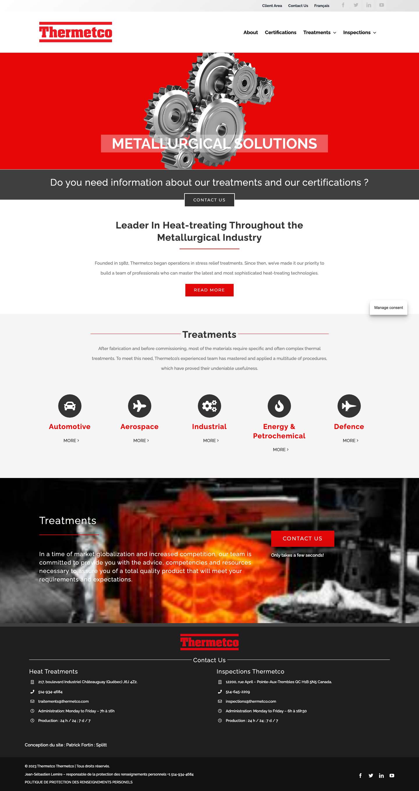 Home - Thermetco - Full Screenshot