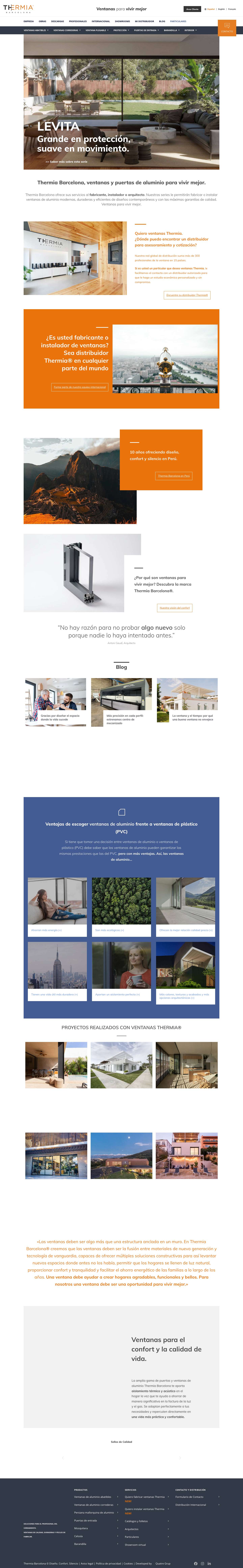 Ventanas herméticas de aluminio para vivir mejor - Thermia Barcelona®Ventanas herméticas de aluminio para vivir mejor - Thermia Barcelona® - Full Screenshot