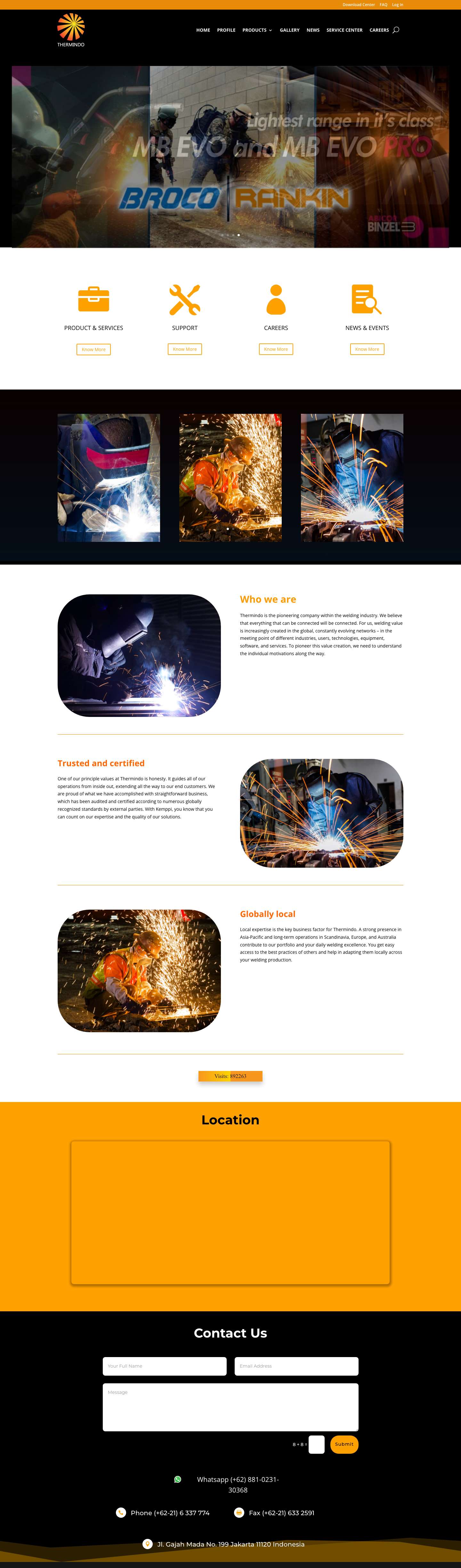 Home - Welding & Cutting Solutions - Full Screenshot
