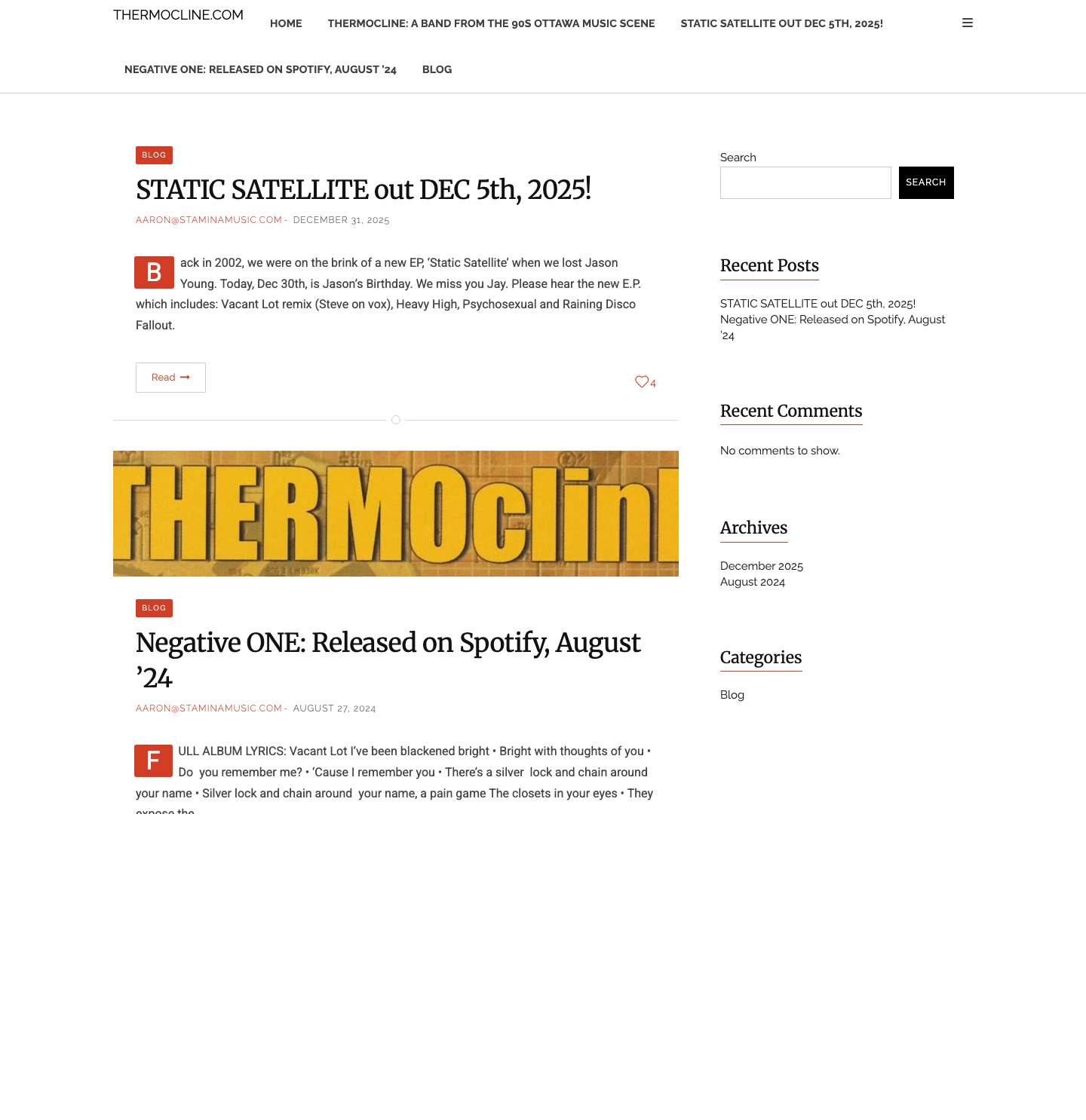 thermocline.com - Negative ONE - Full Screenshot