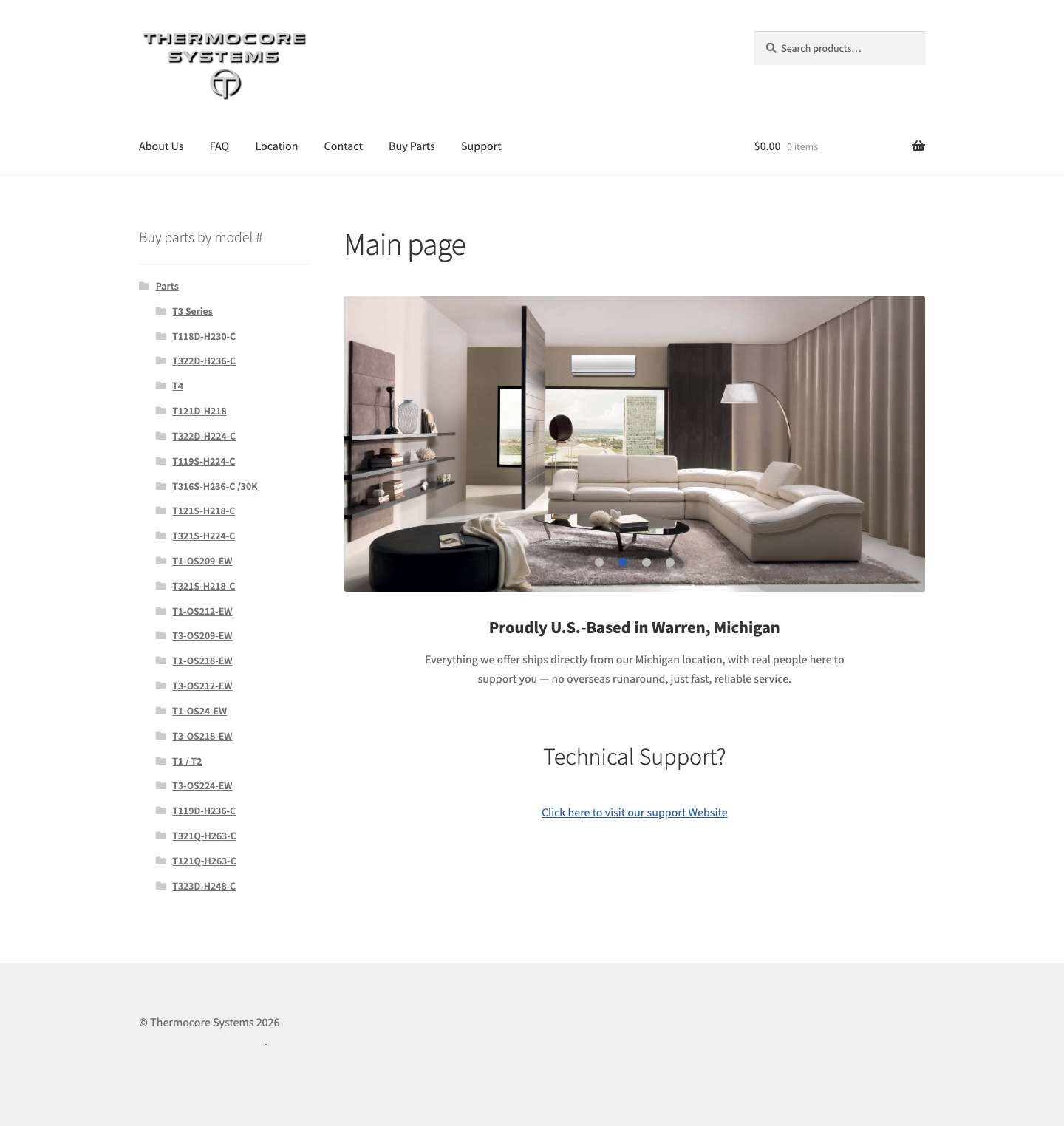 Thermocore Systems | Ductless Mini Splits - Full Screenshot