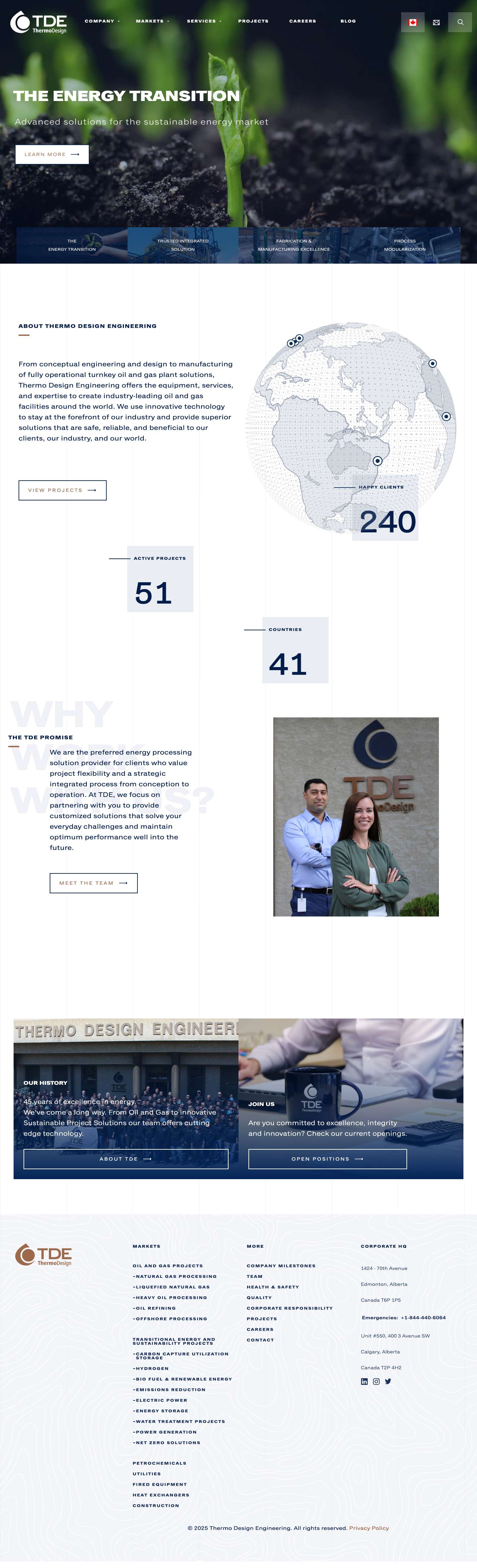 Thermo Design Engineering | TDE | Oil & Gas Engineering Solutions - Full Screenshot