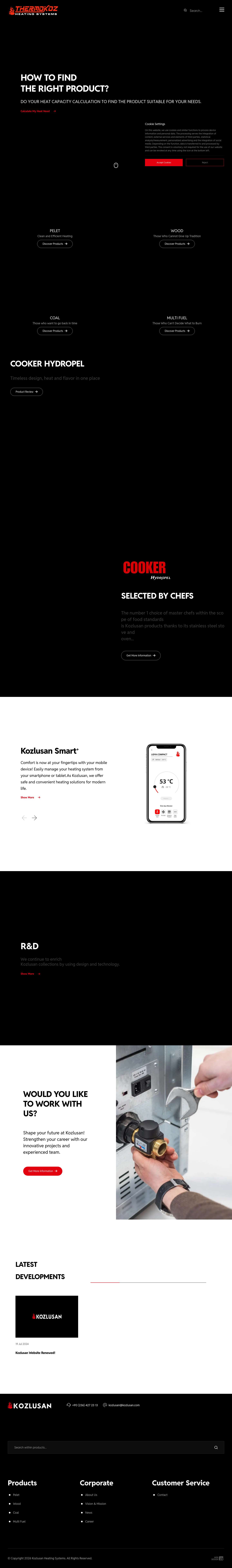Thermokoz - Katı Yakıtlı Kat Kaloriferi Kazanı Üretimi - Full Screenshot