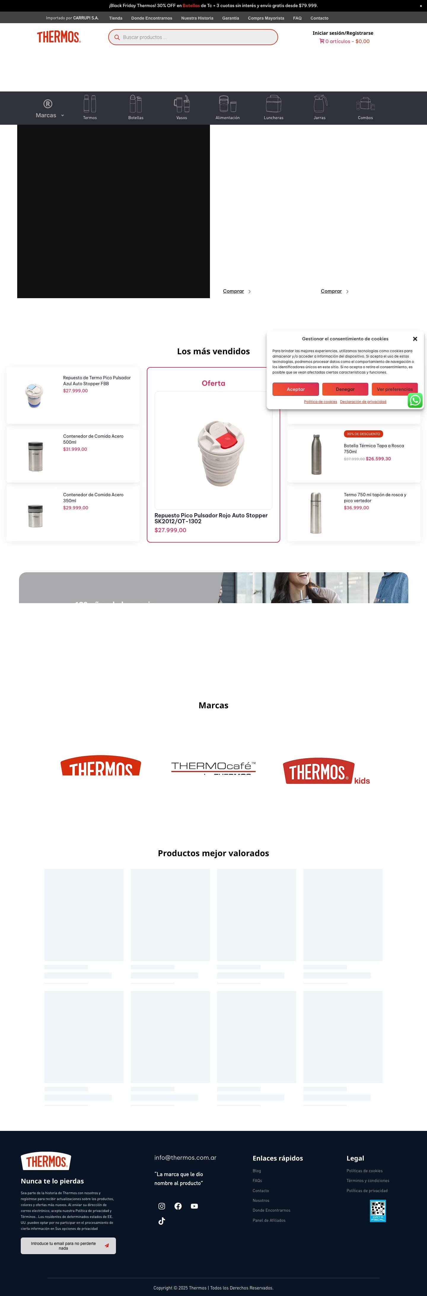 Thermos Argentina | Carrupi S.A - Innovación térmica - Full Screenshot
