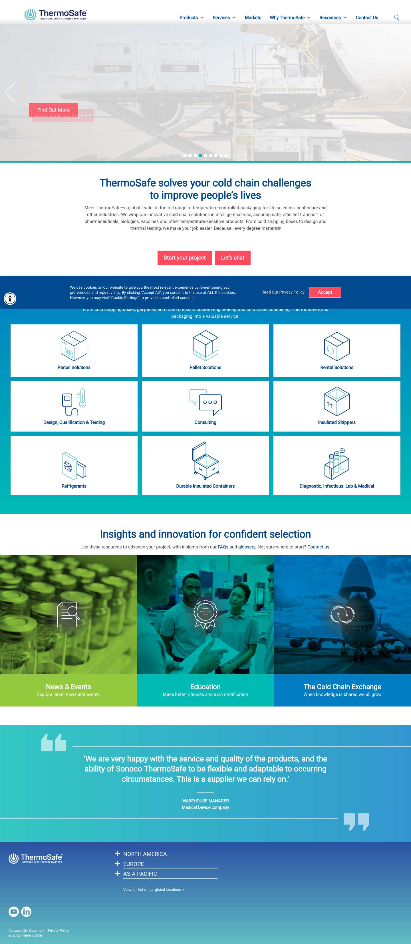 ThermoSafe: Temperature Controlled Packaging Solutions - Full Screenshot