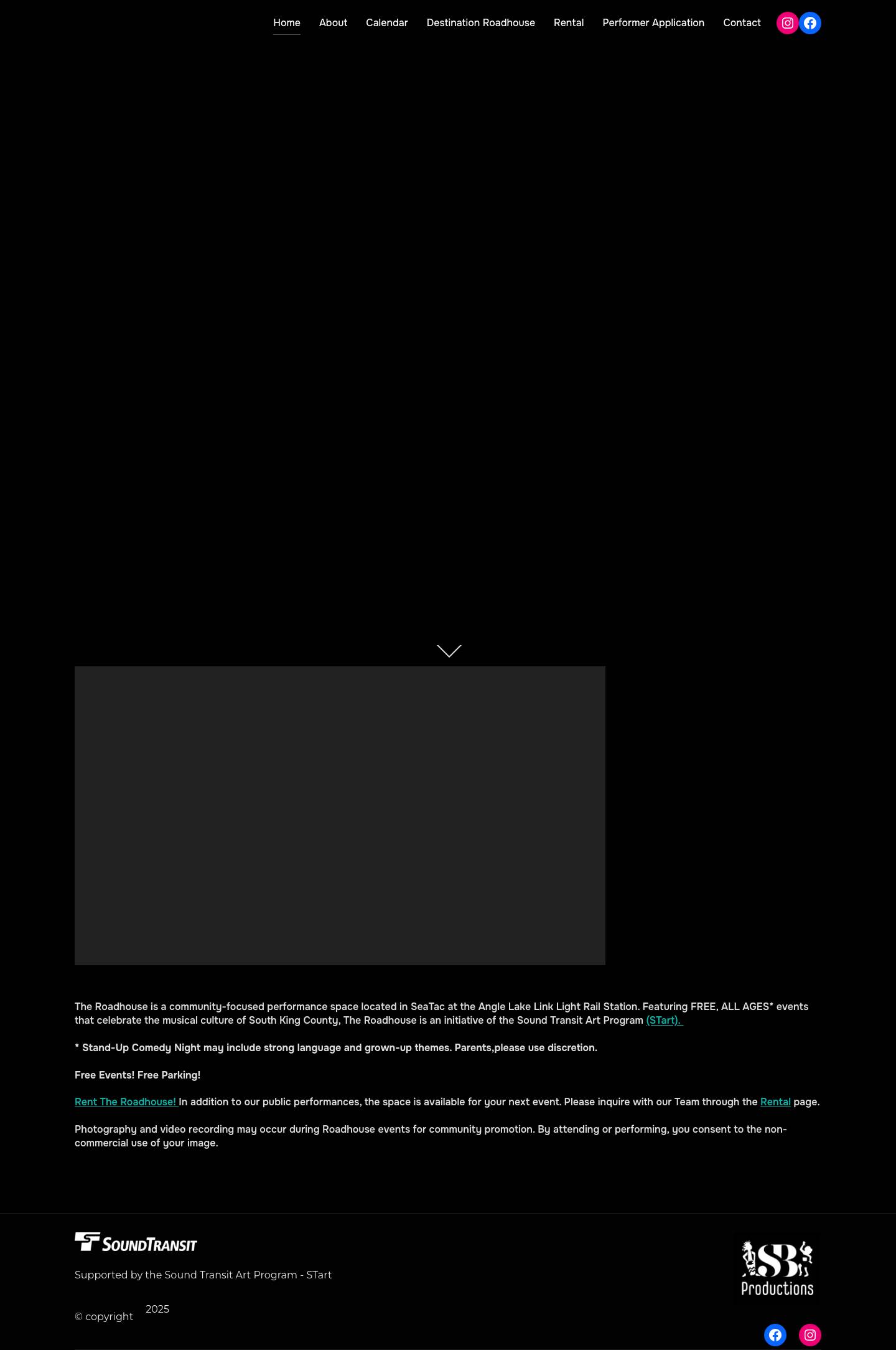 The Roadhouse – A Community Performance Space - Full Screenshot