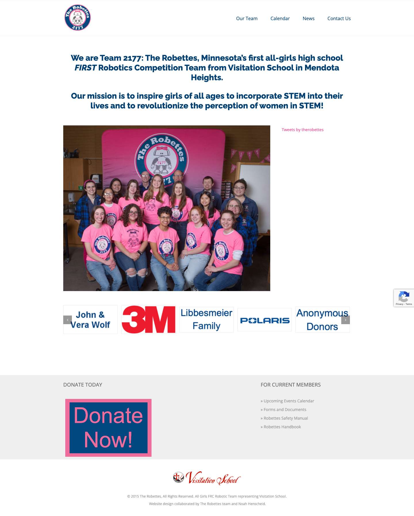 Homepage - The Robettes - Full Screenshot