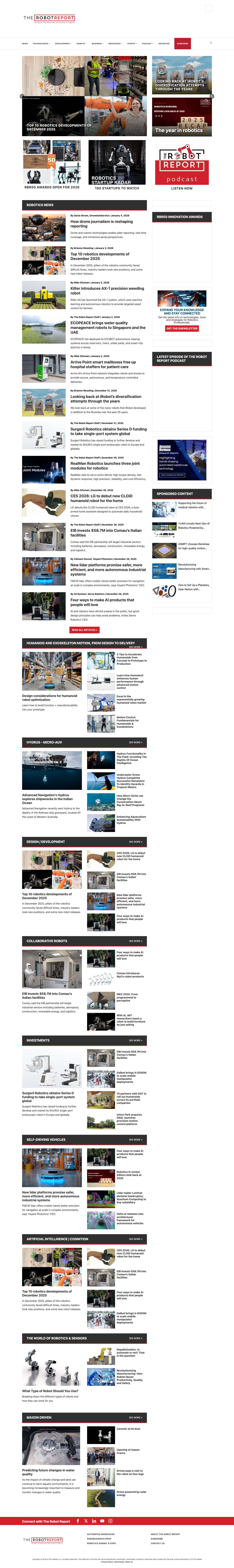 The Robot Report - Full Screenshot