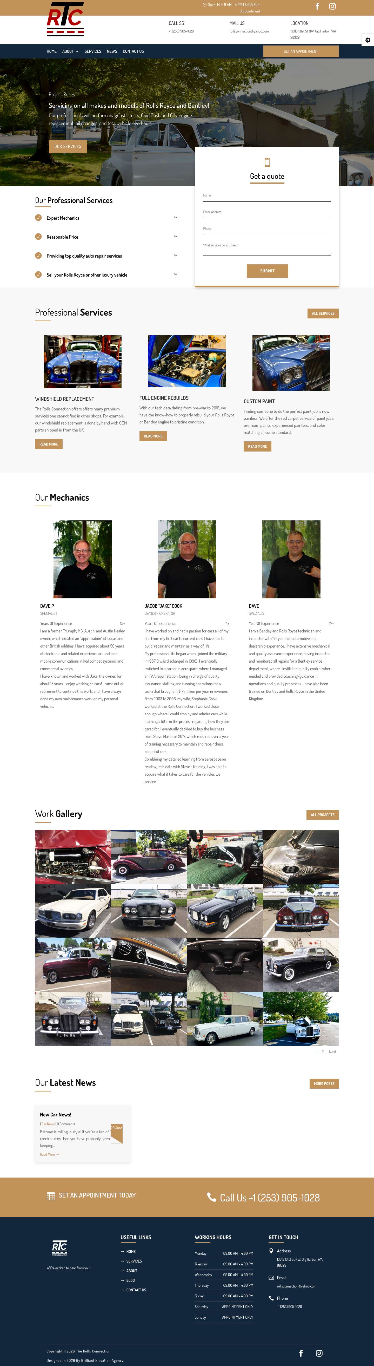 Home - The Rolls Connection - Full Screenshot