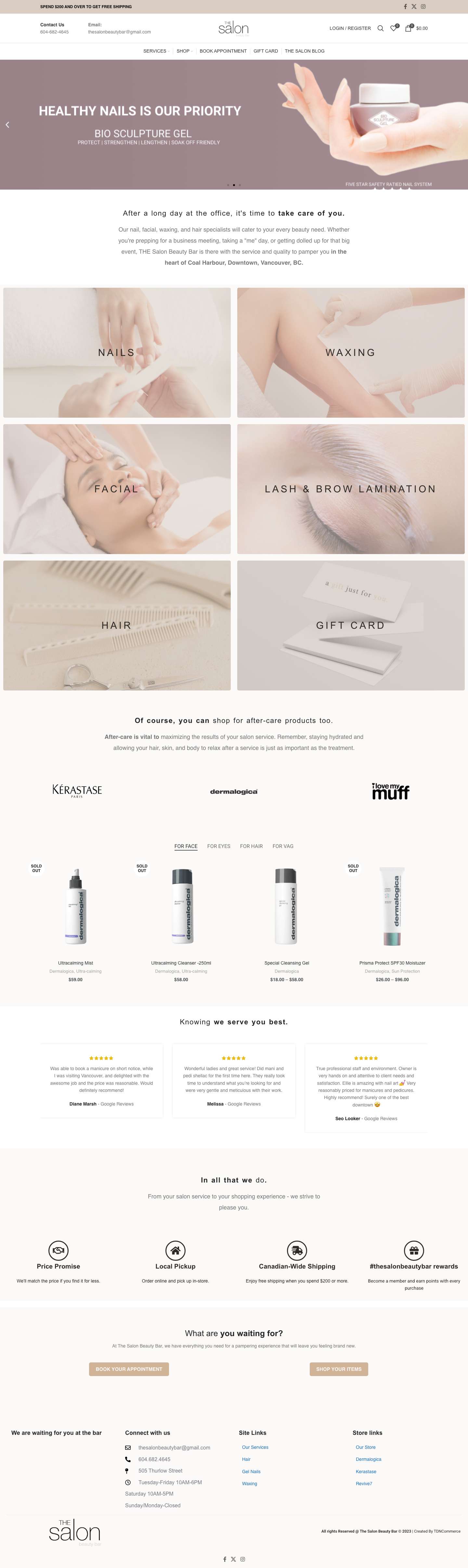 Best Beauty Salon Bar | Pamper Yourself | Walk In Today - Full Screenshot