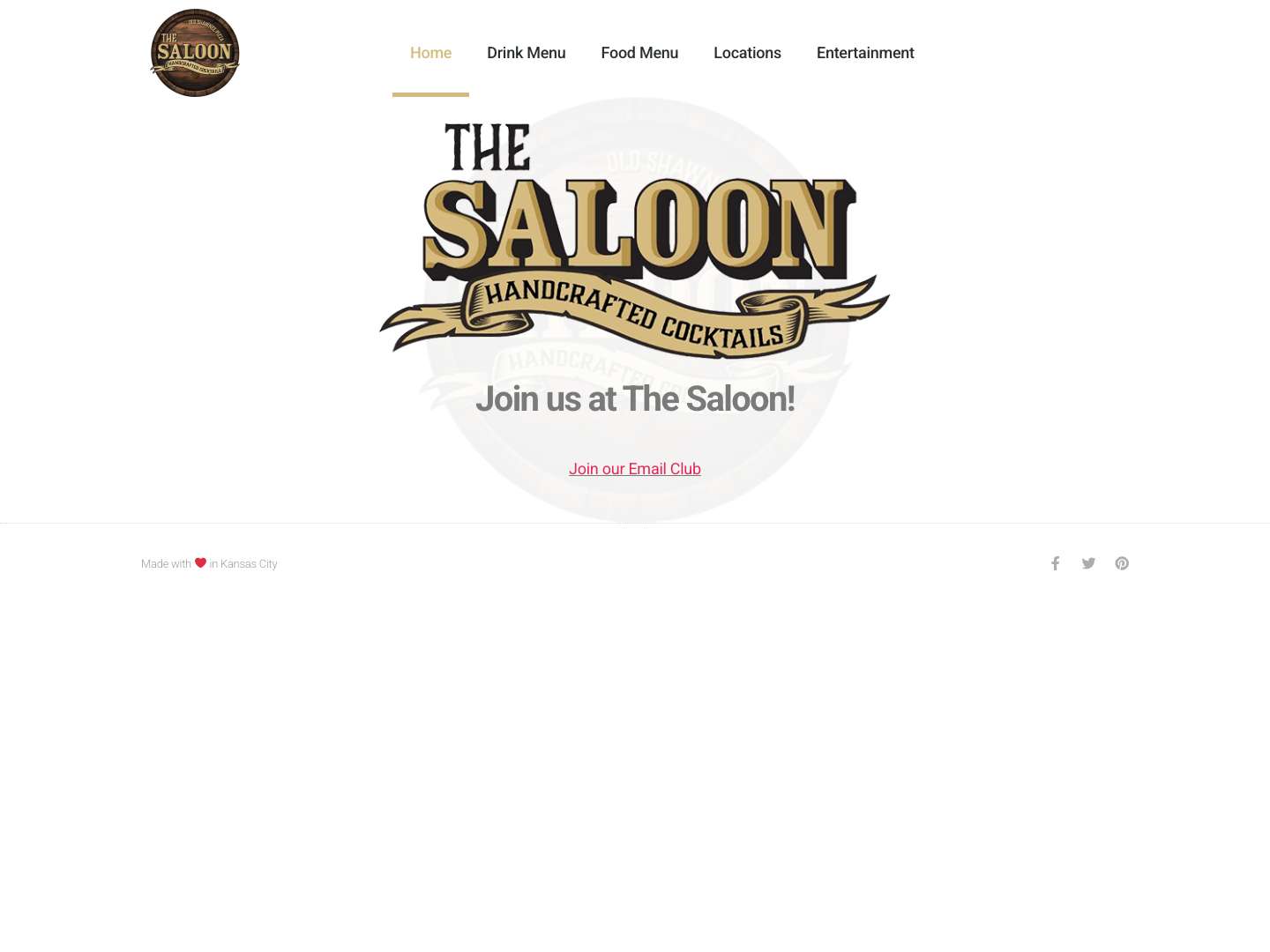 The Saloon – A Cocktail Bar - Full Screenshot