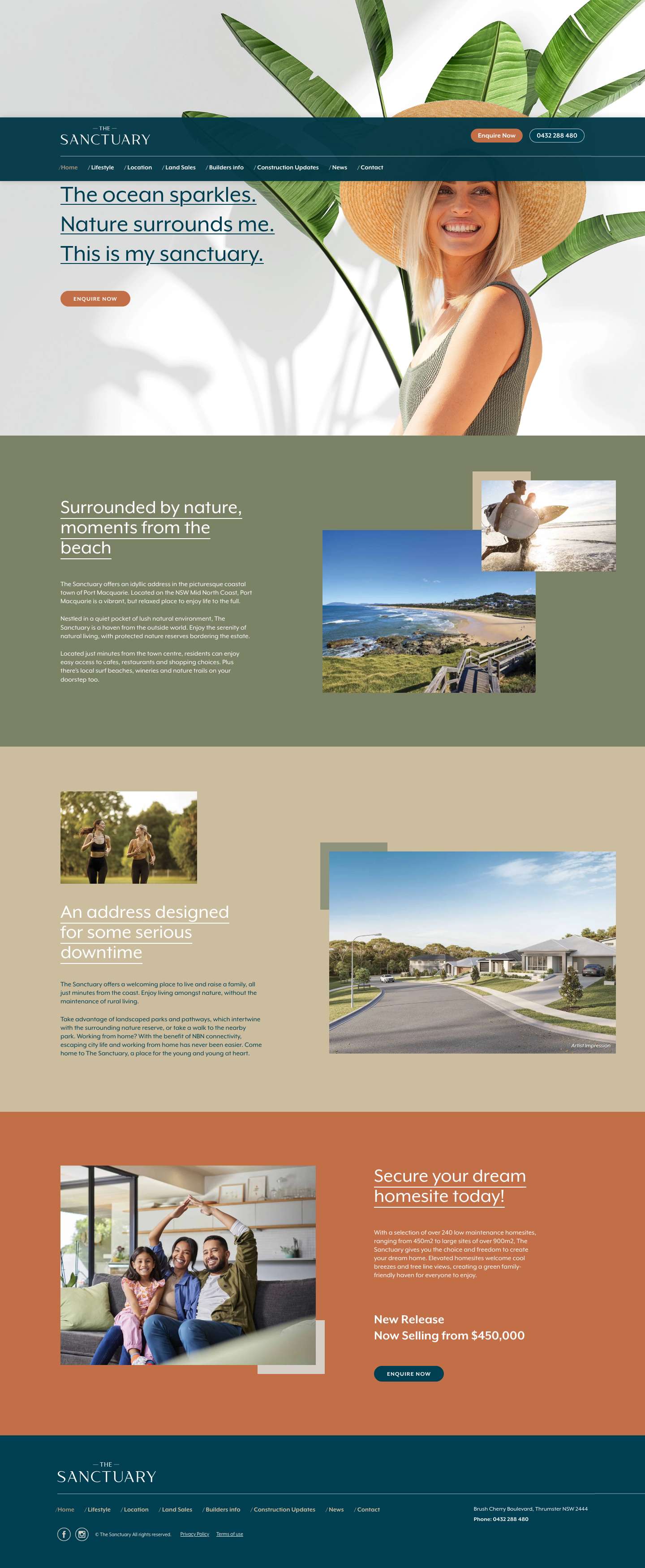 The Sanctuary Port Macquarie | New Land Release Now Selling - Full Screenshot