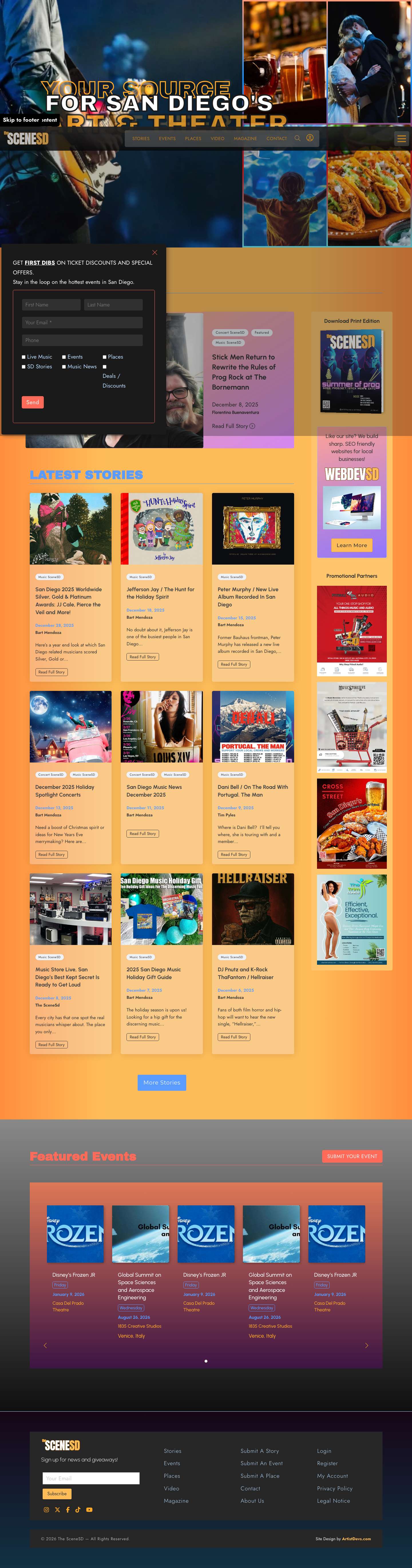 The SceneSD - San Diego’s Concert and Entertainment Guide - Full Screenshot